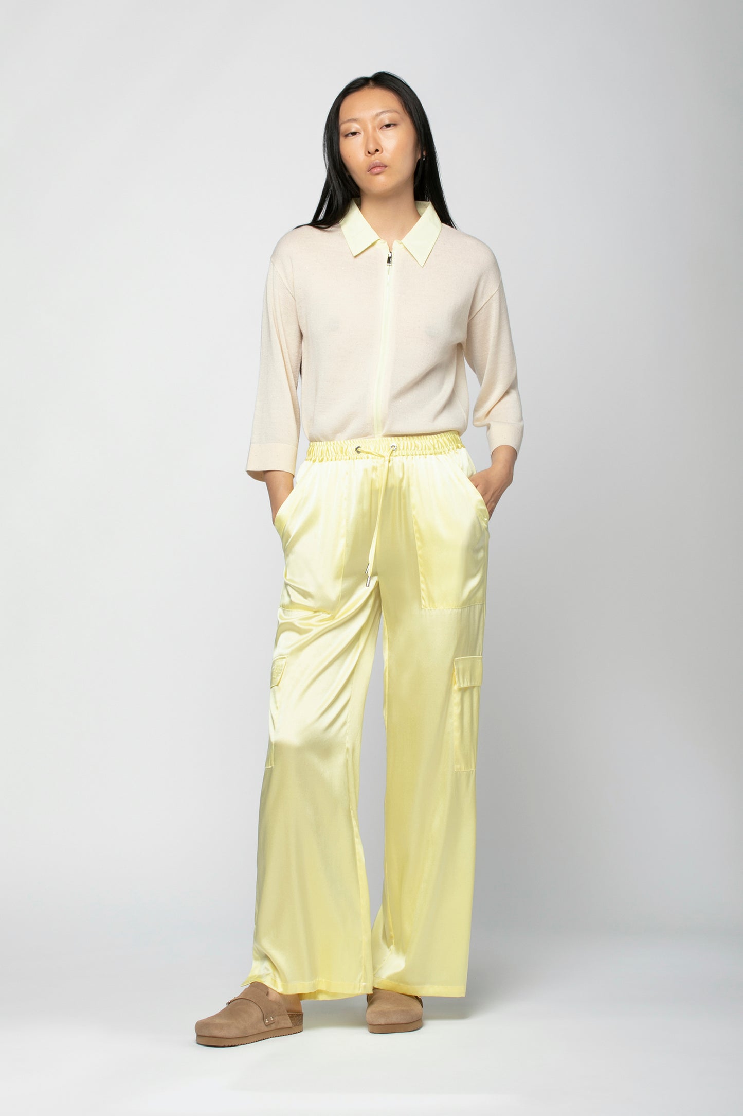 Pantalon BOWEN Soie Limonade haut de gamme femme MAX&MOI