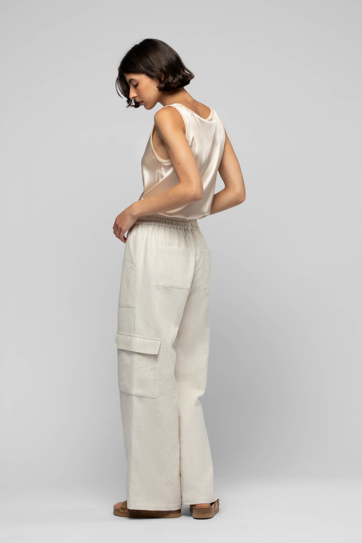 Pantalon Balberie beige en coton mode femme luxe