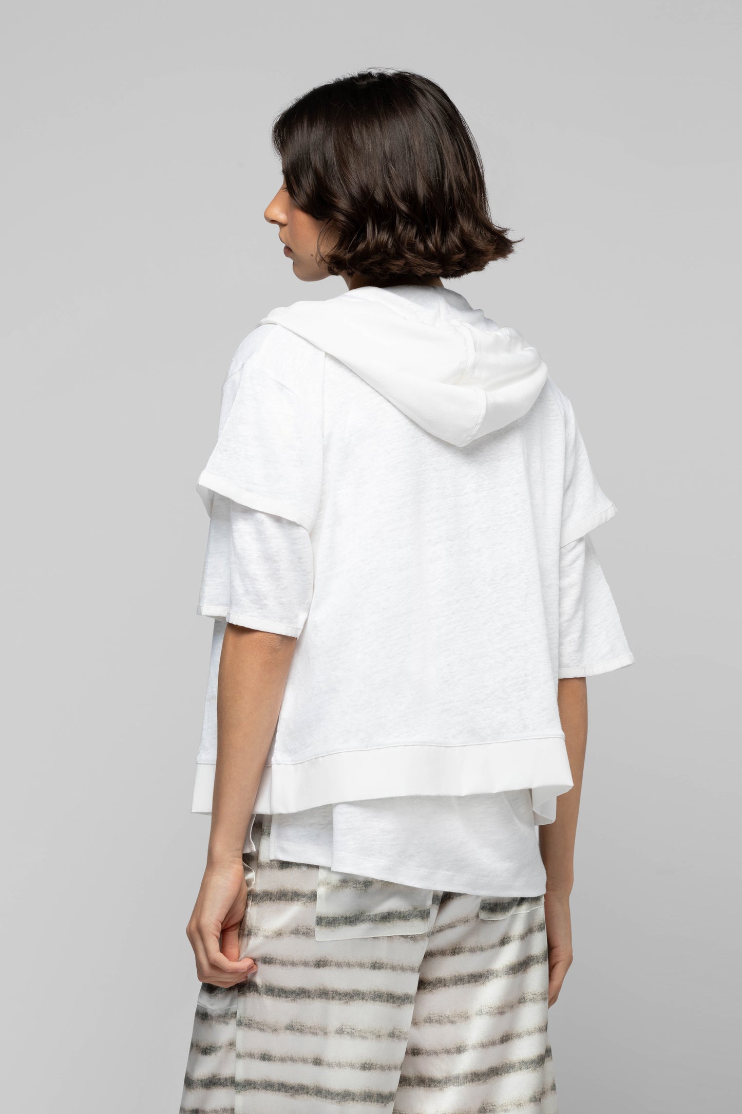 Gilet Ganea blanc en lin mode femme luxe