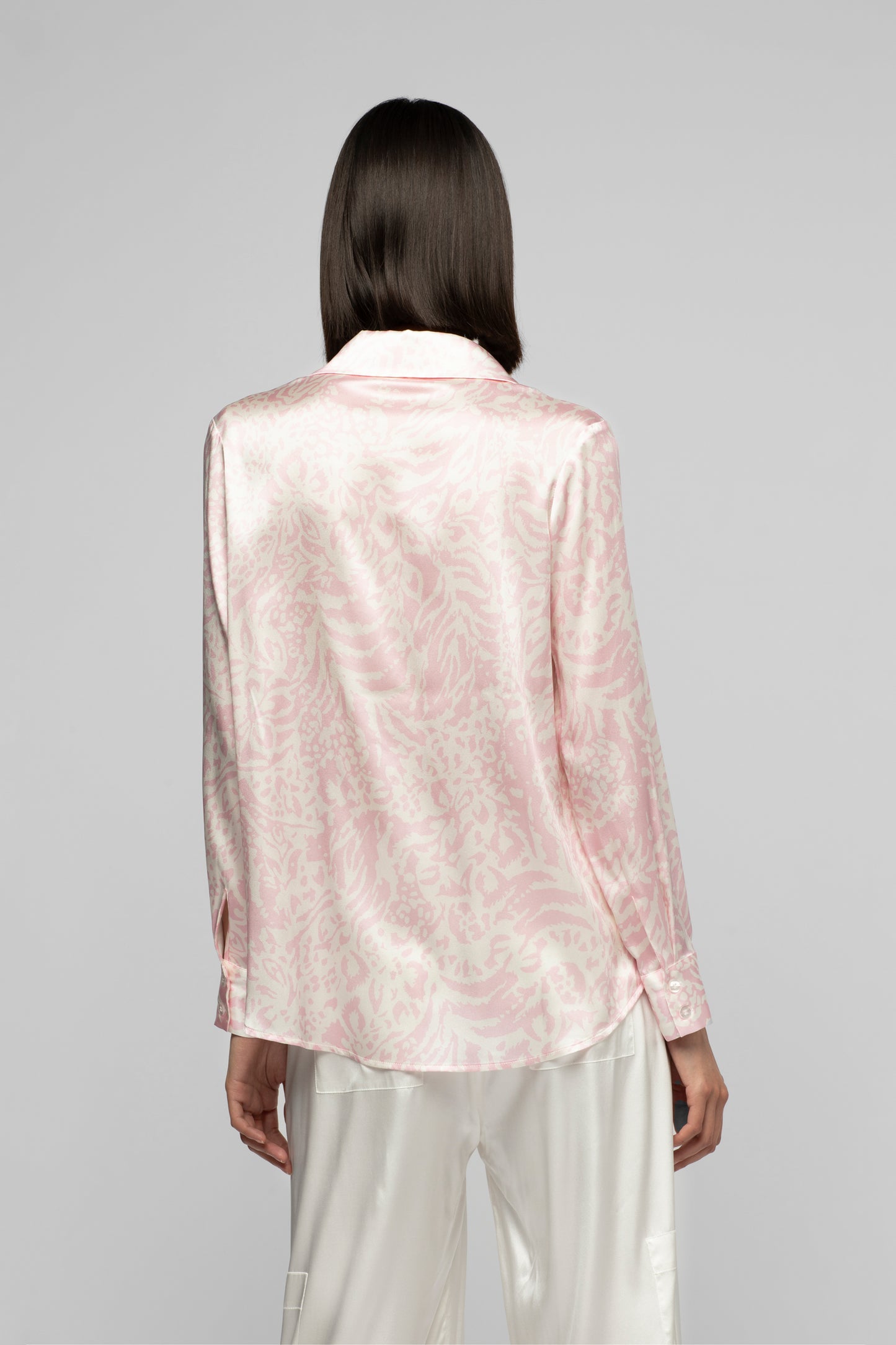 Chemise Levy léopard rose en soie mode femme luxe