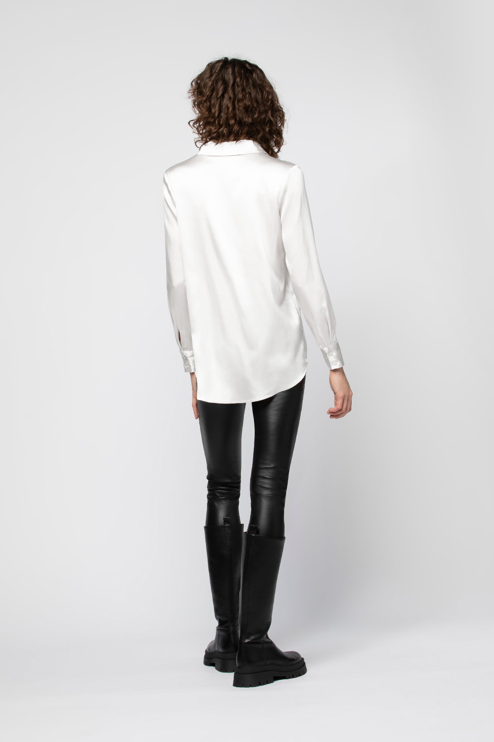 Chemise Levy blanc en soie mode femme luxe