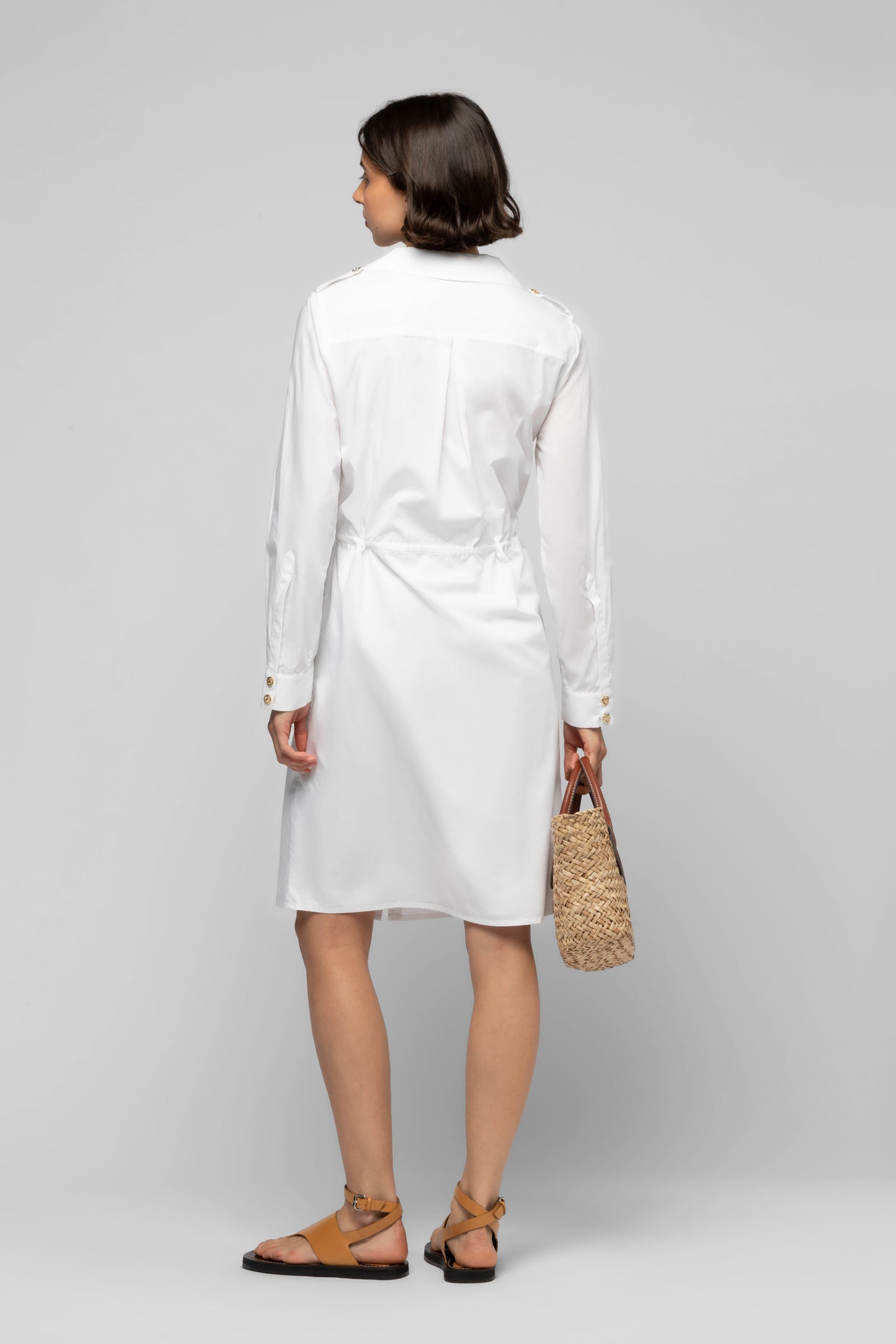 Robe Ramie blanc en tencel et coton mode femme luxe