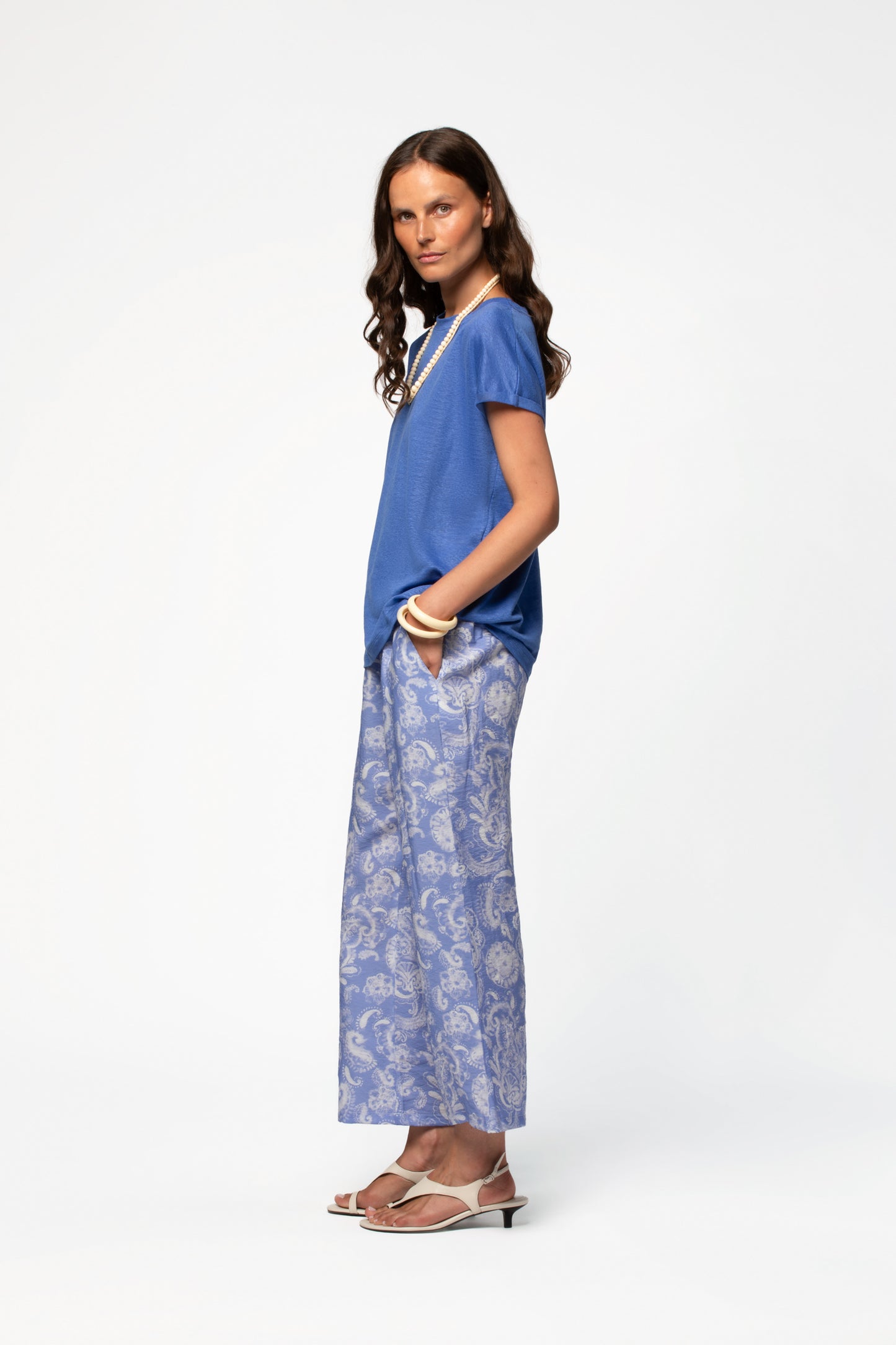 Pantalon bandana femme en viscose collection MAX&MOI mode luxe