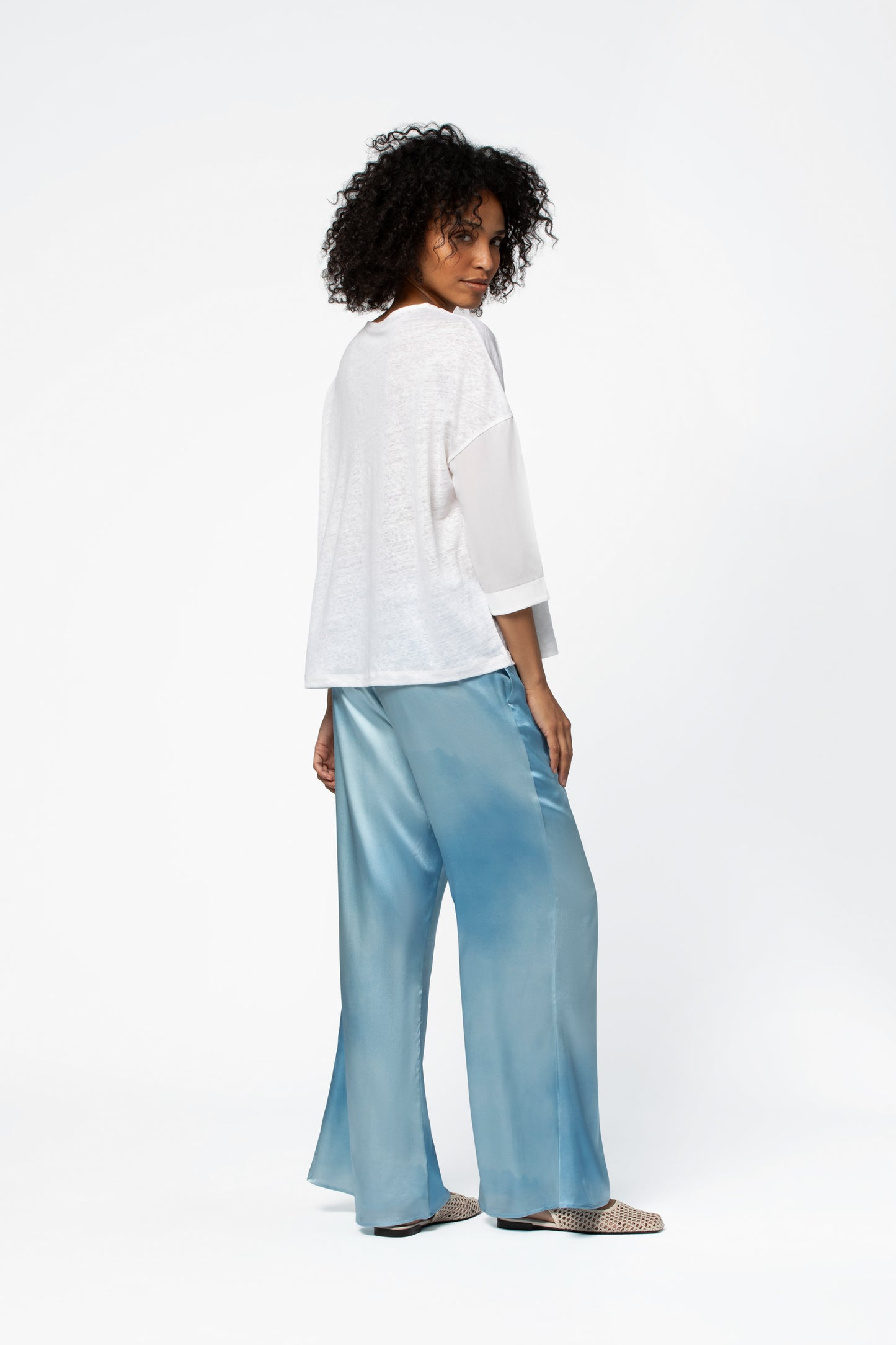 T-shirt jersey de lin style élégant MAX&MOI mode femme luxe contemporain blanc