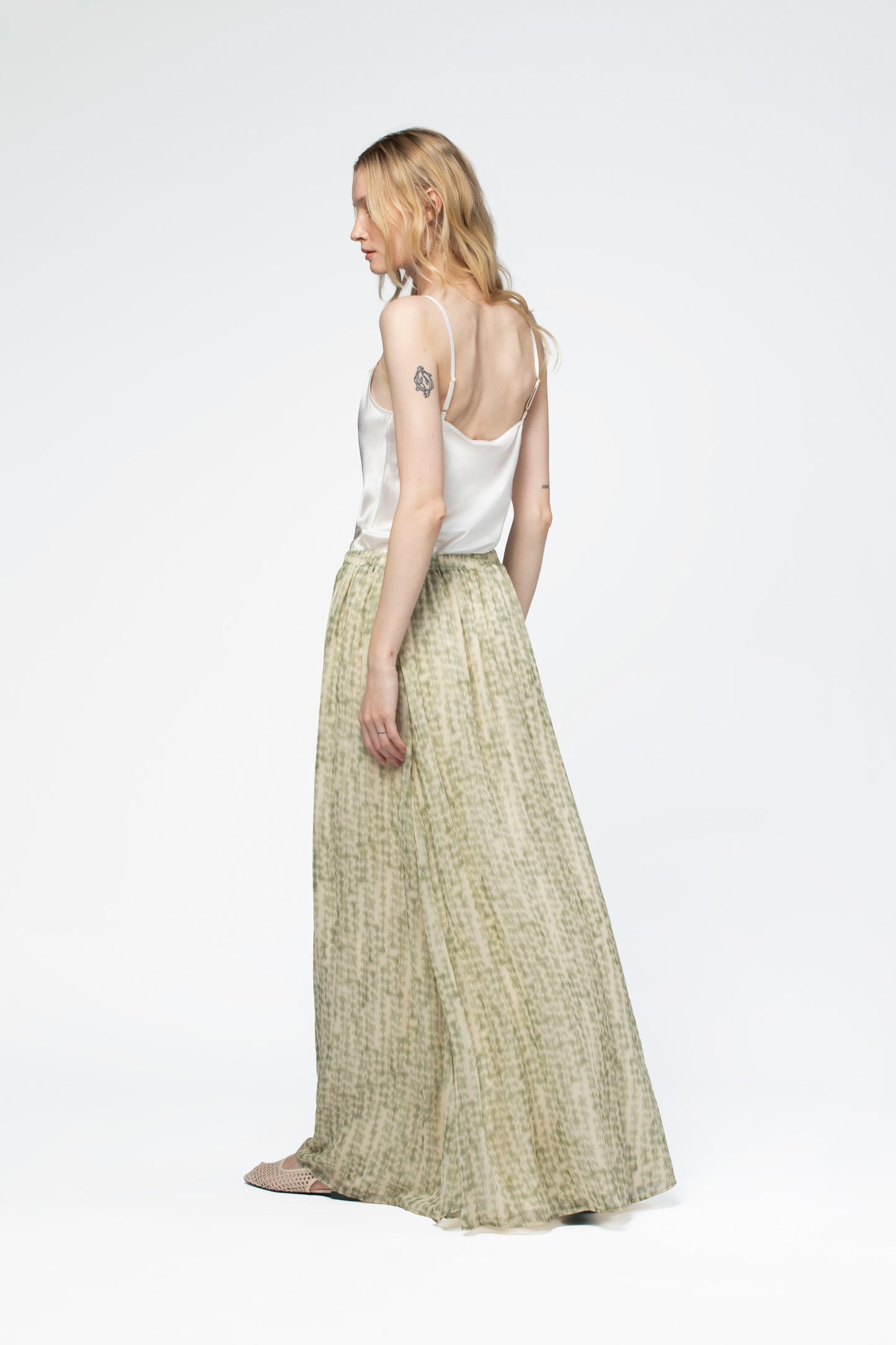 Caraco soie stretch blanc coupe fluide MAX&MOI mode femme luxe