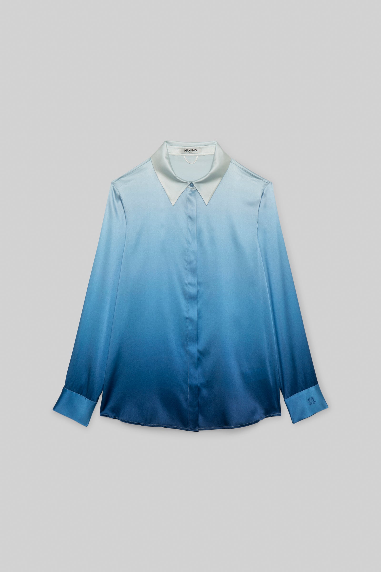 Chemise Levy tie-dye bleu en soie mode femme luxe