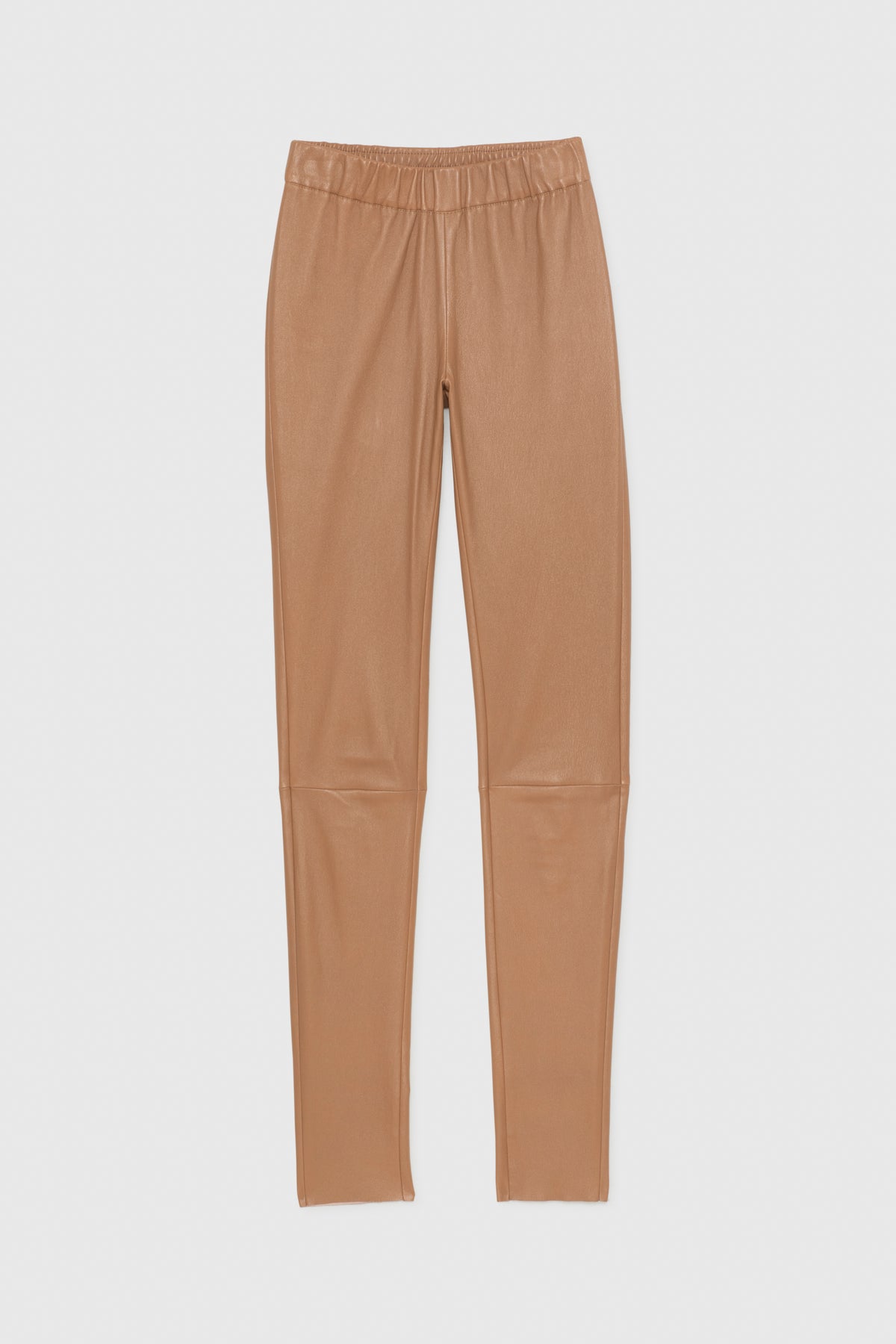 Pantalon PERLEGGING beige en cuir d'agneau coton haut de gamme MAX&MOI
