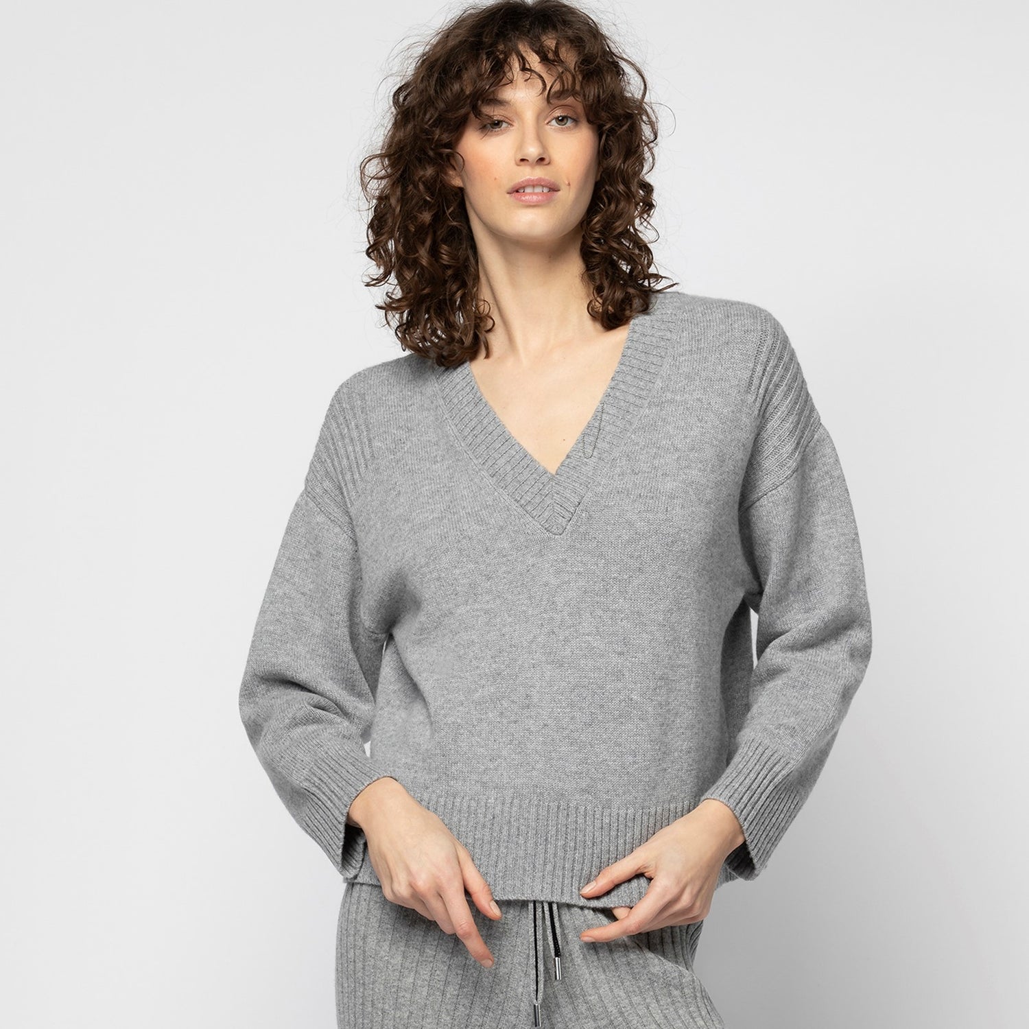 Pull Poppy gris en cachemire made in France - MAX&MOI Mode femme