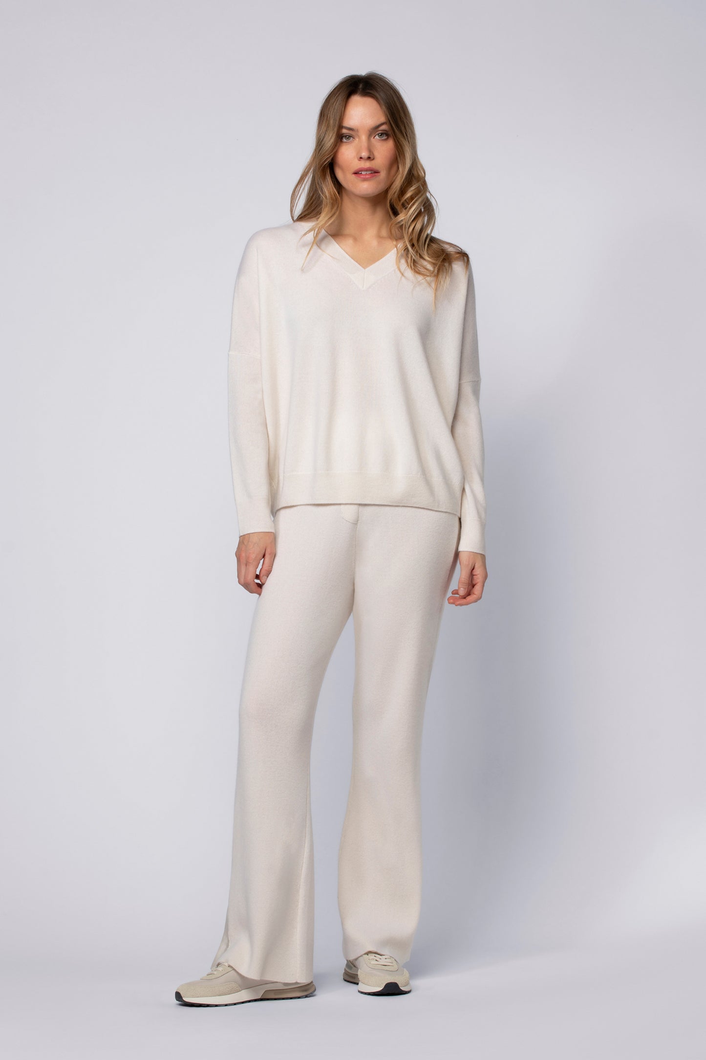 Pull PACY blanc en laine cachemire haut de gamme MAX&MOI