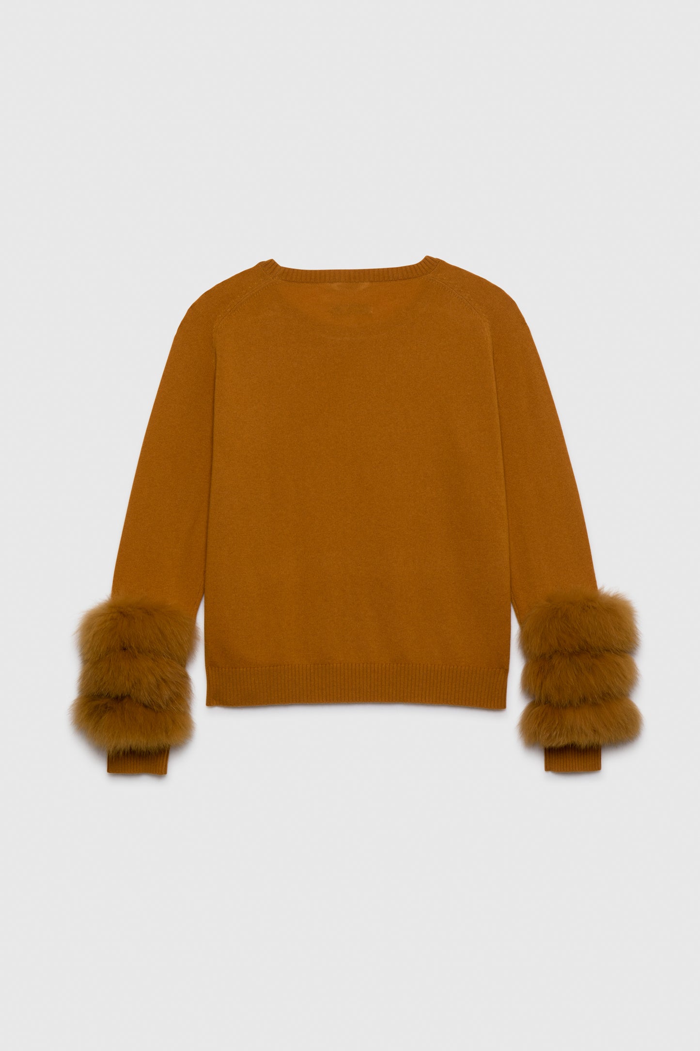 Pull GARY safran Cachemire fourrure en renard haut de gamme femme MAX&MOI