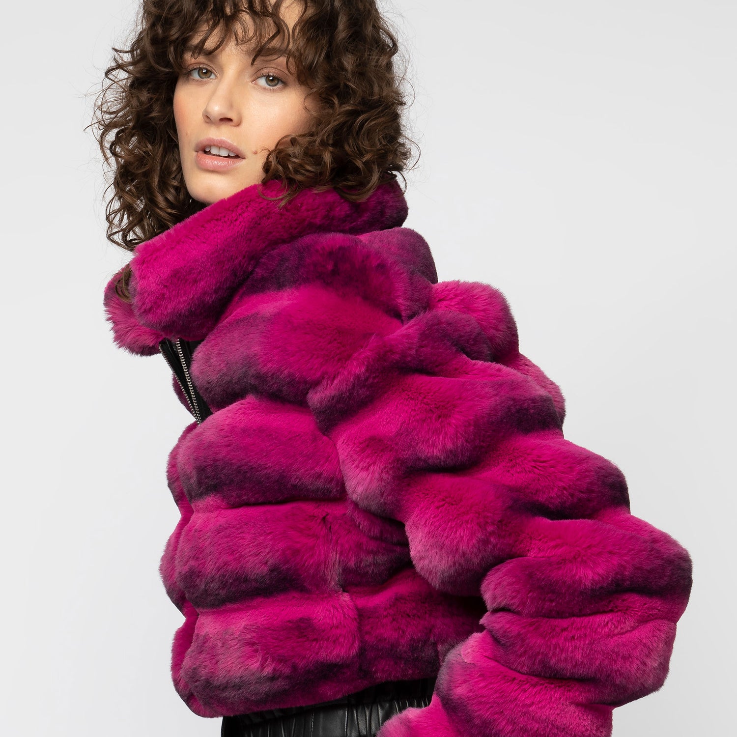 Veste Manel fuchsia en Furever fausse fourrure - MAX&MOI Mode femme