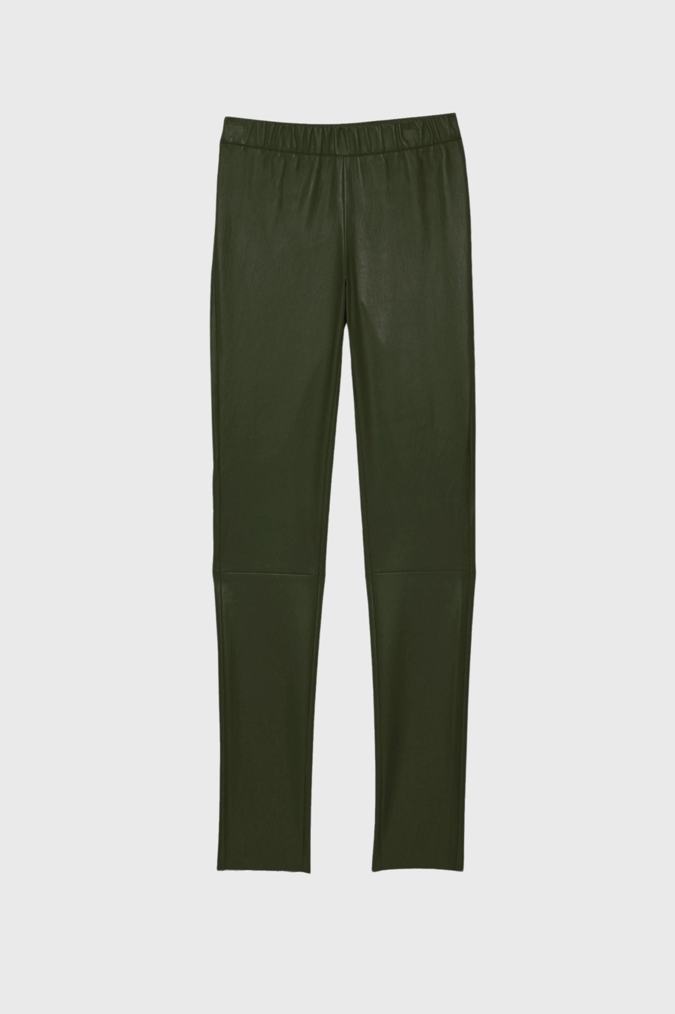 Pantalon PERLEGGING kaki en cuir d'agneau coton haut de gamme MAX&MOI
