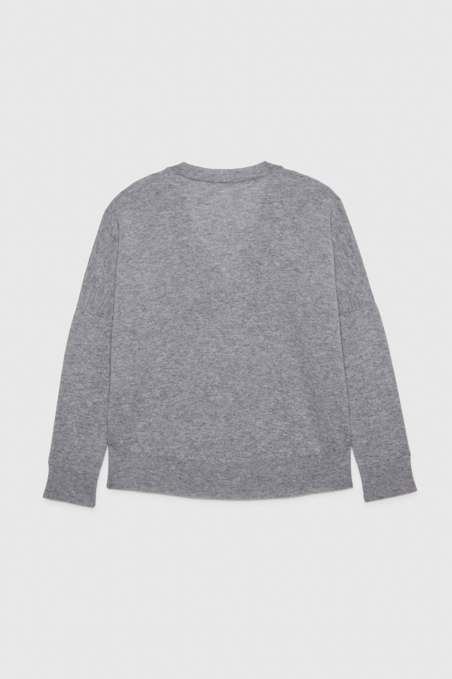 Pull STELLA LOOSE V gris Laine Cachemire haut de gamme femme MAX&MOI