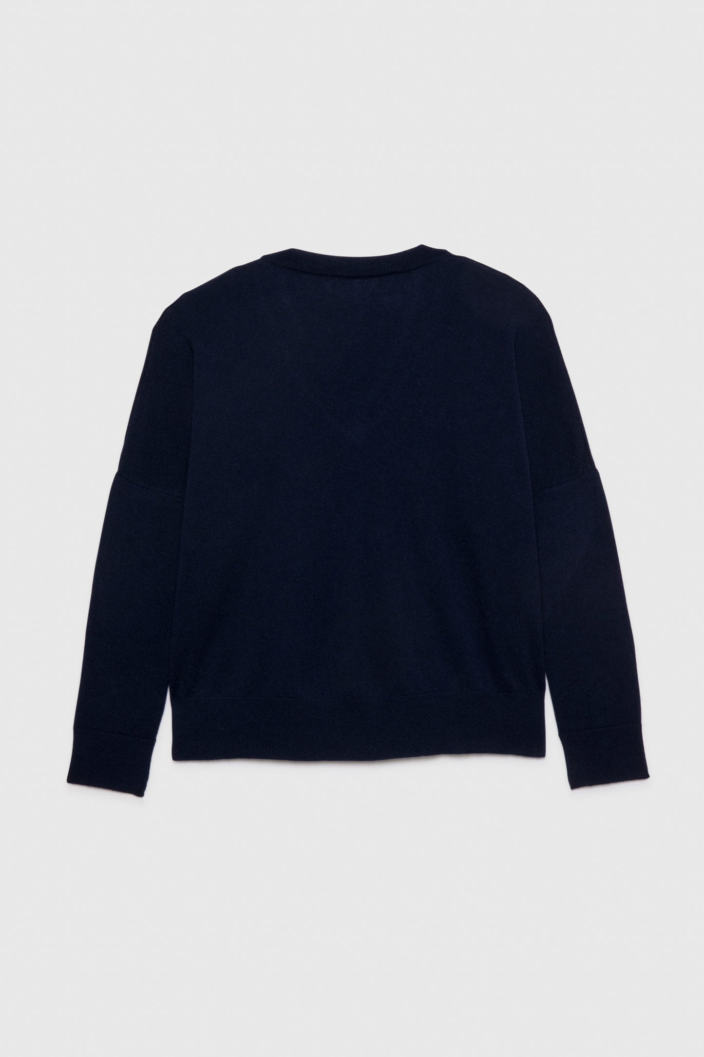 Pull STELLA LOOSE V navy Laine Cachemire haut de gamme femme MAX&MOI