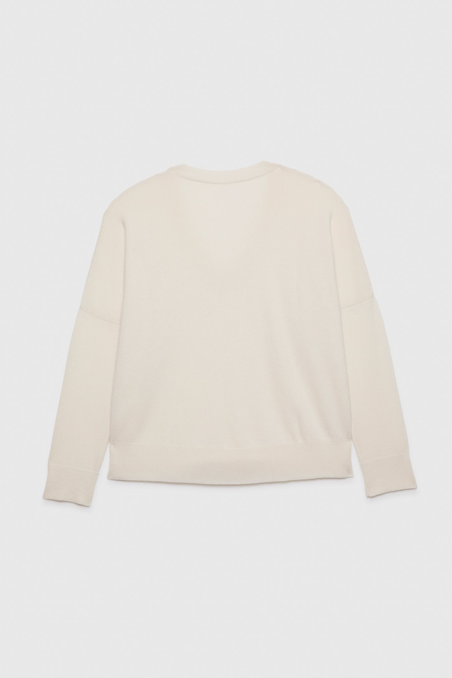 Pull STELLA LOOSE V blanc Laine Cachemire haut de gamme femme MAX&MOI
