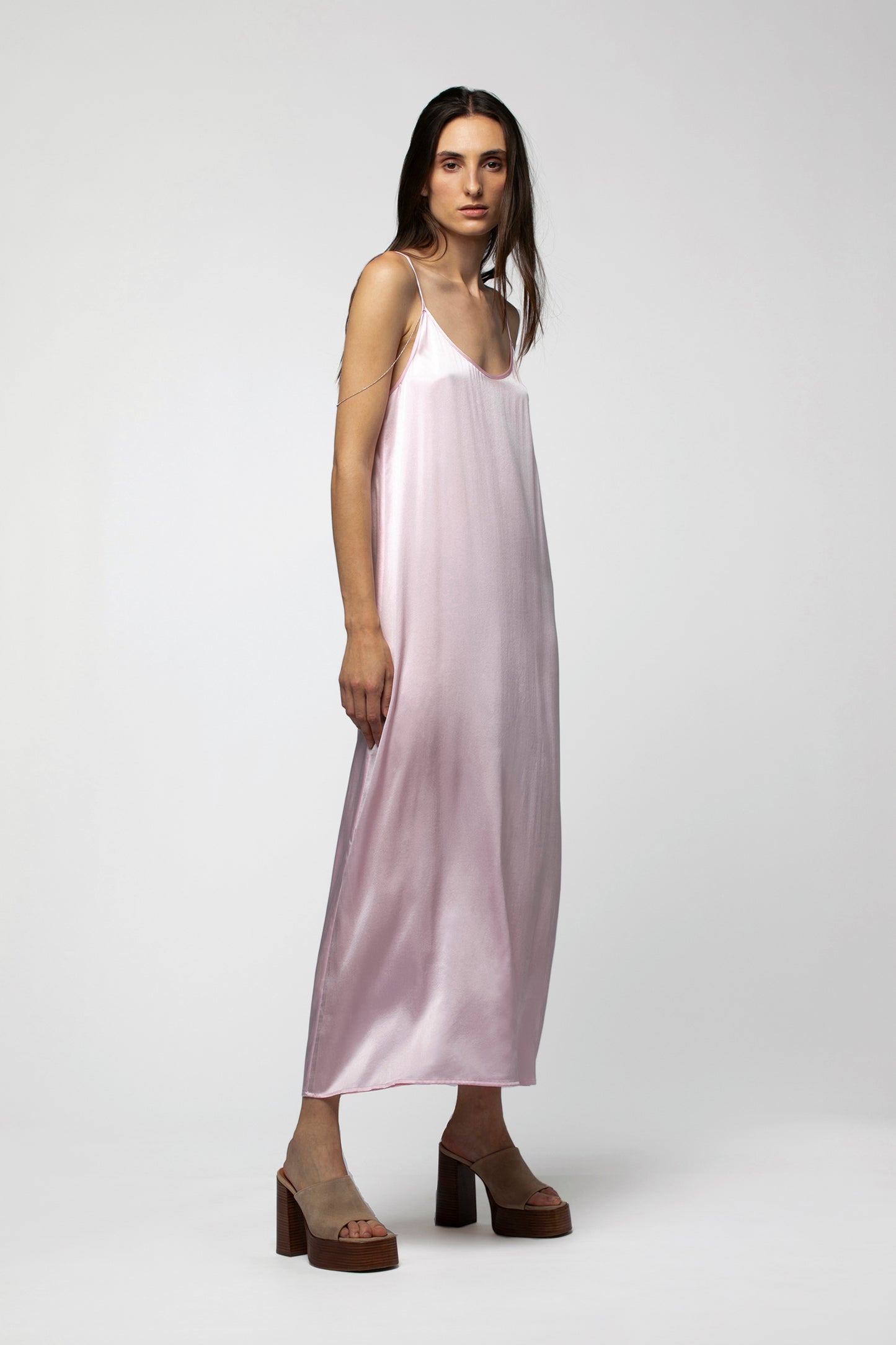 Robe RANGA Soie Babypink haut de gamme femme MAX&MOI