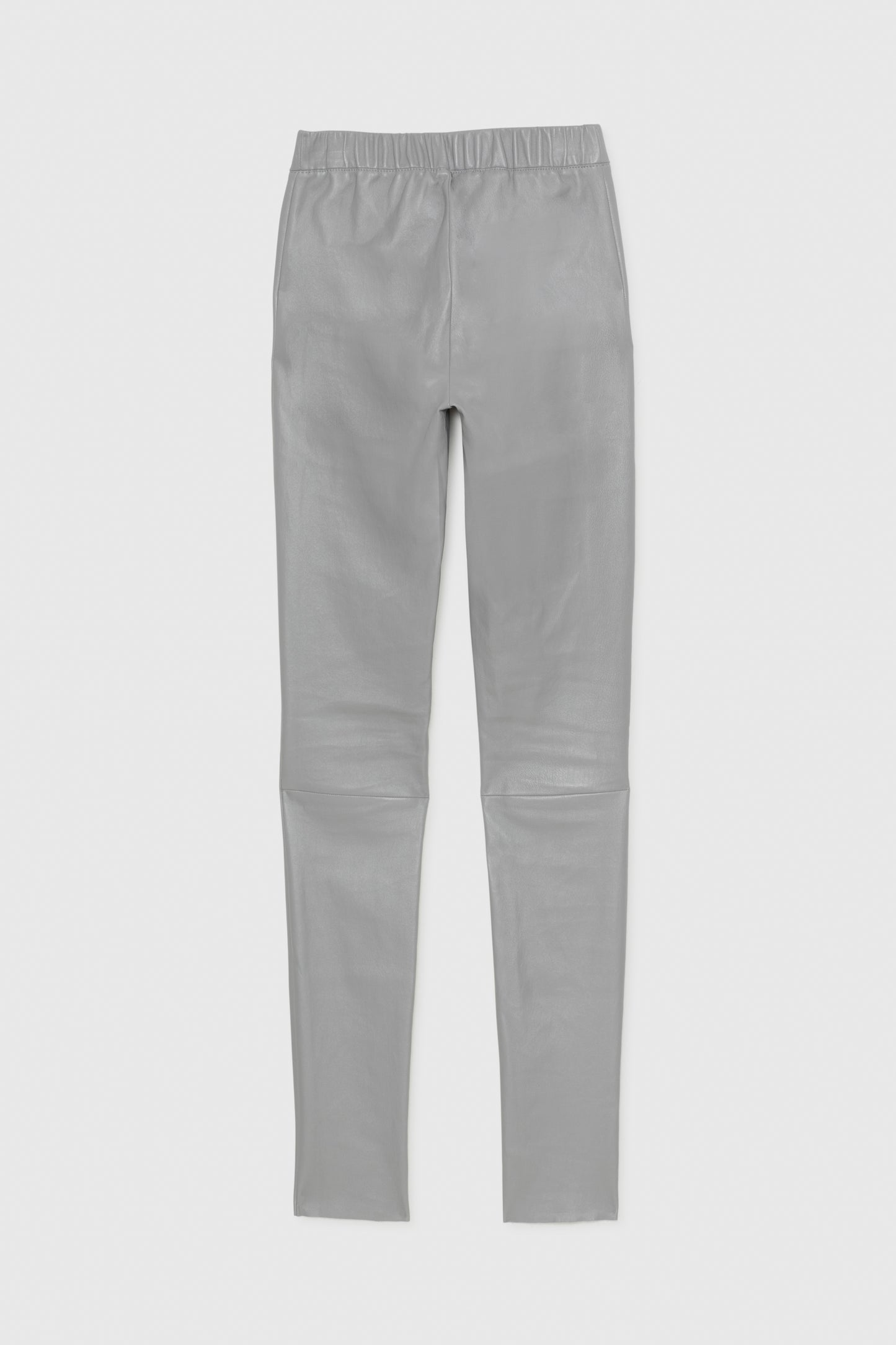 Pantalon PERLEGGING gris en cuir d'agneau coton haut de gamme MAX&MOI