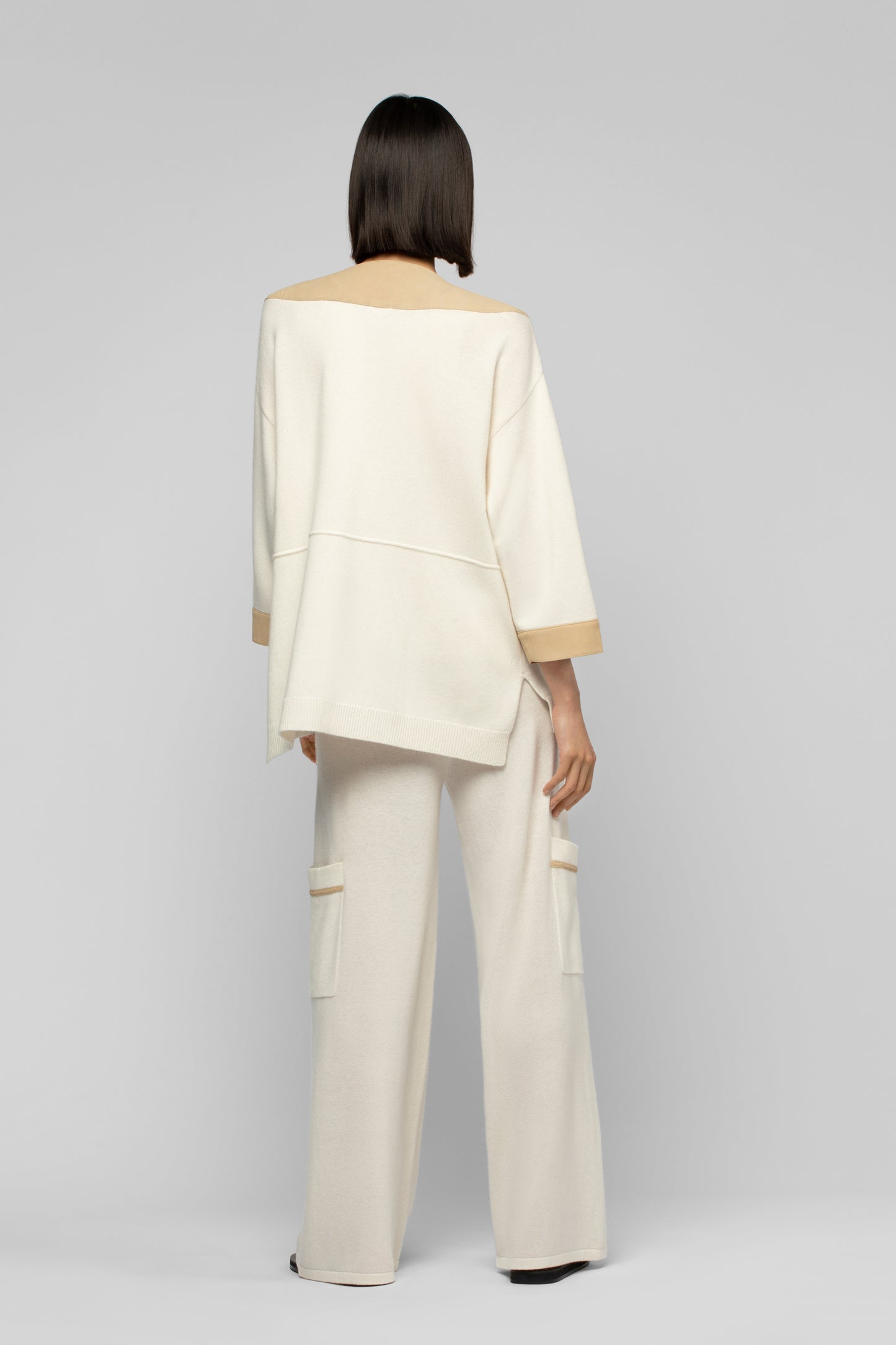 Pantalon Bakela blanc en laine et cachemire mode femme luxe