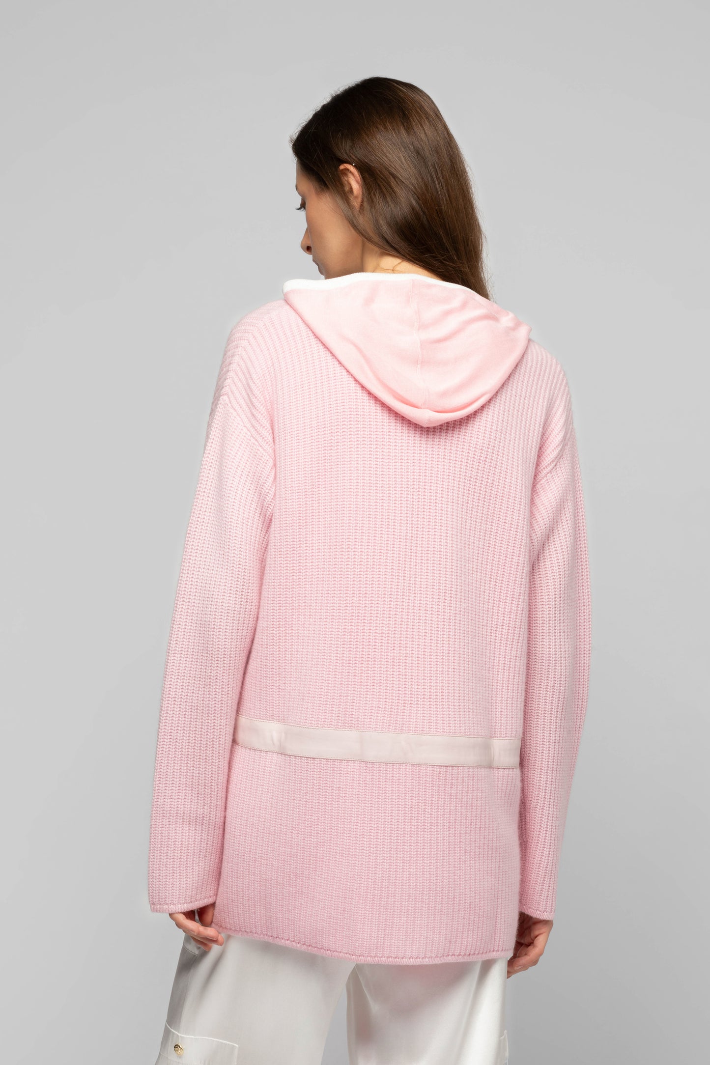 Gilet Gamy rose en laine et cachemire mode femme luxe