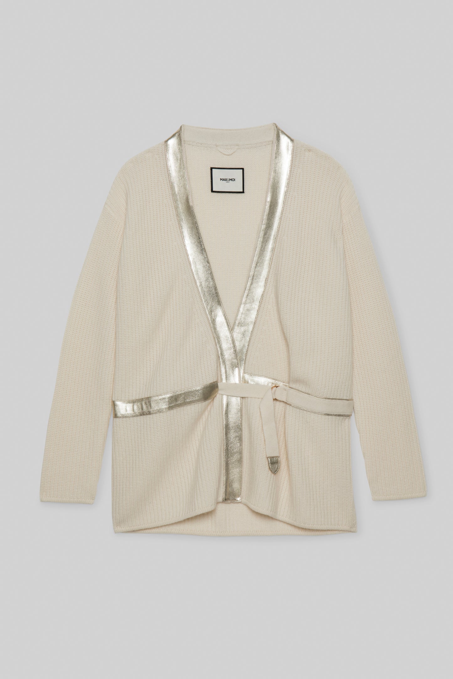 Gilet Gamy blanc en laine et cachemire mode femme luxe