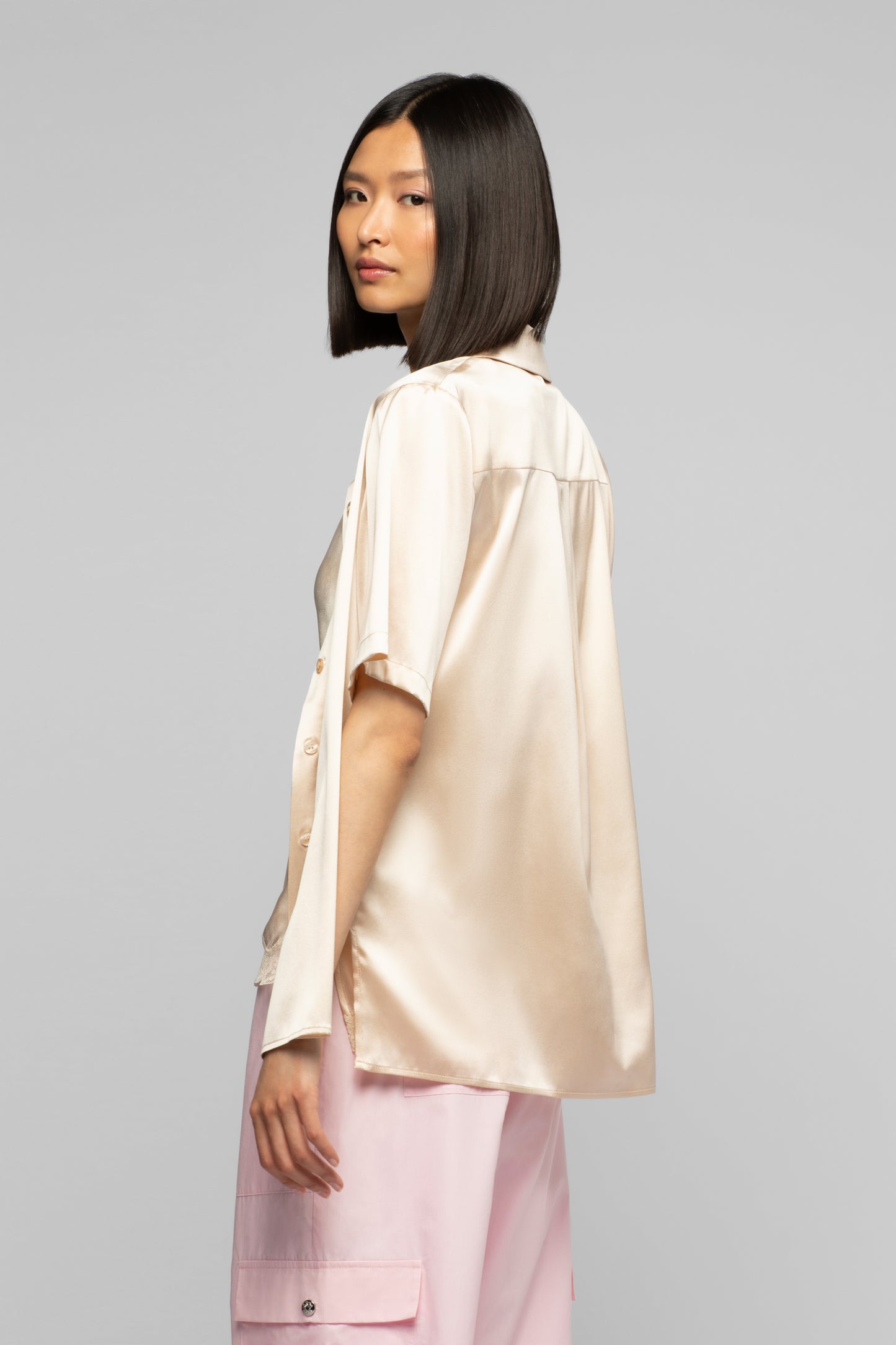 Chemise Latika beige en soie mode femme luxe