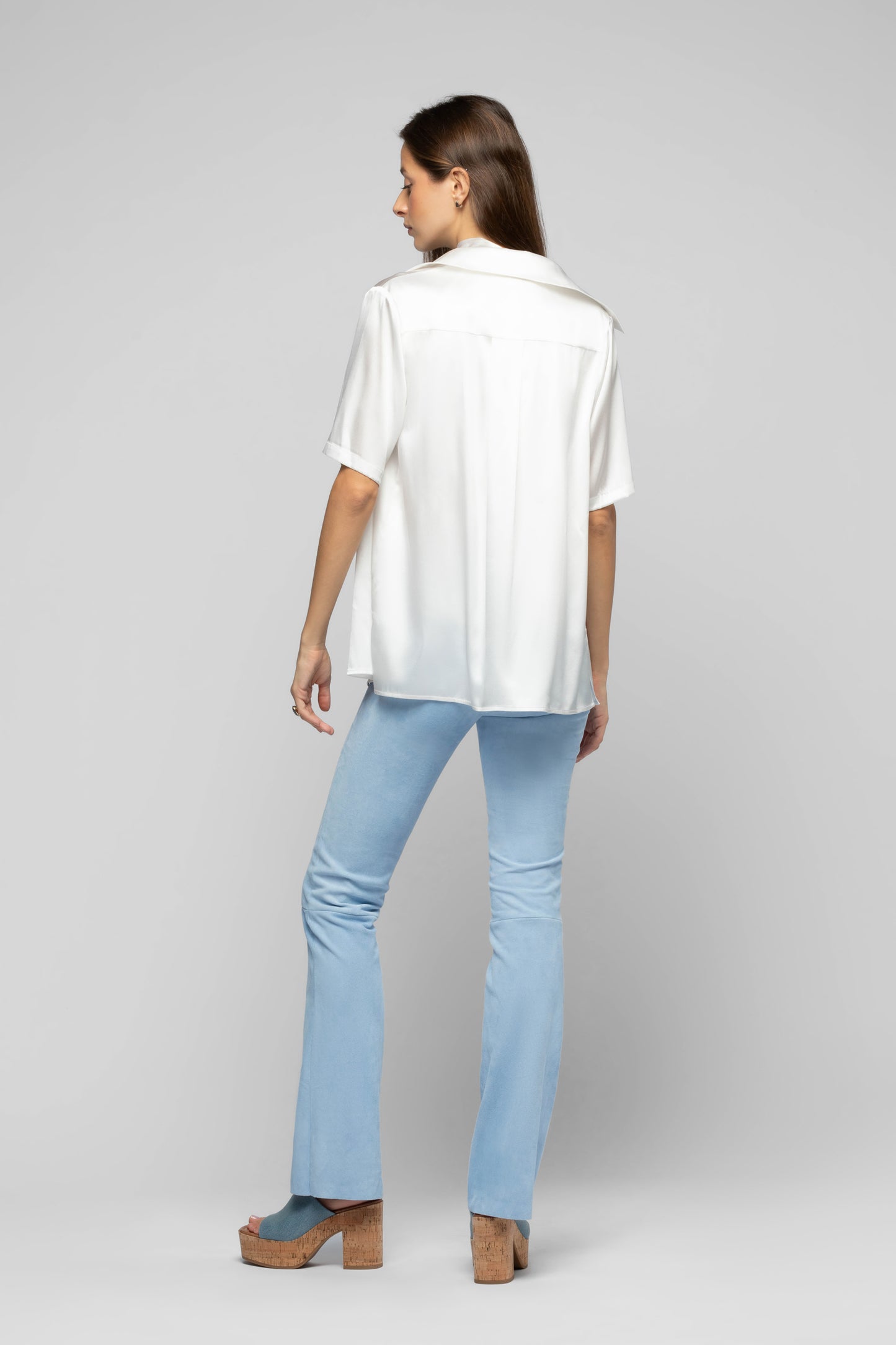 Chemise Latika blanc en soie mode femme luxe