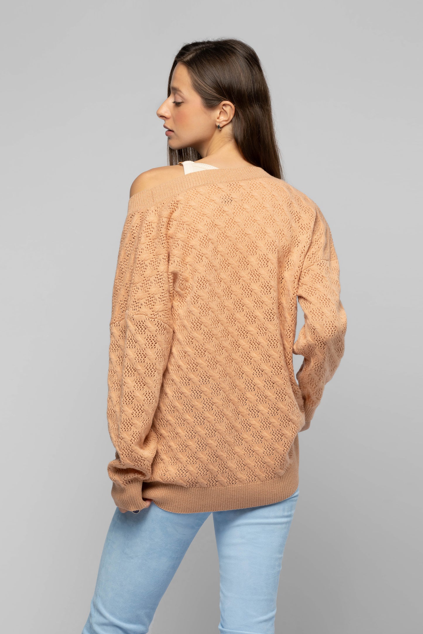 Pull Palabama camel en laine et cachemire mode femme luxe