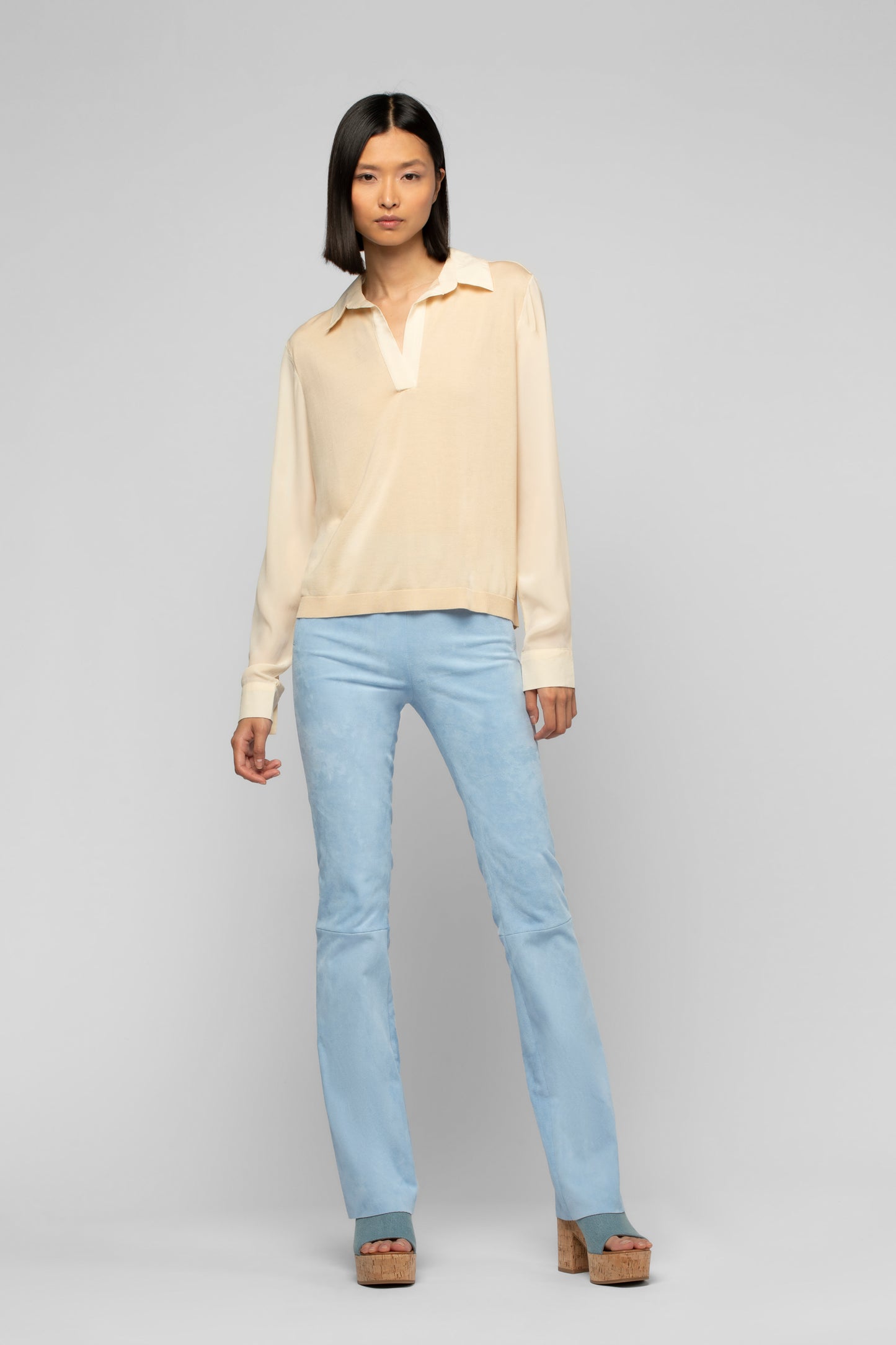 Pull Panny beige en laine et soie mode femme luxe