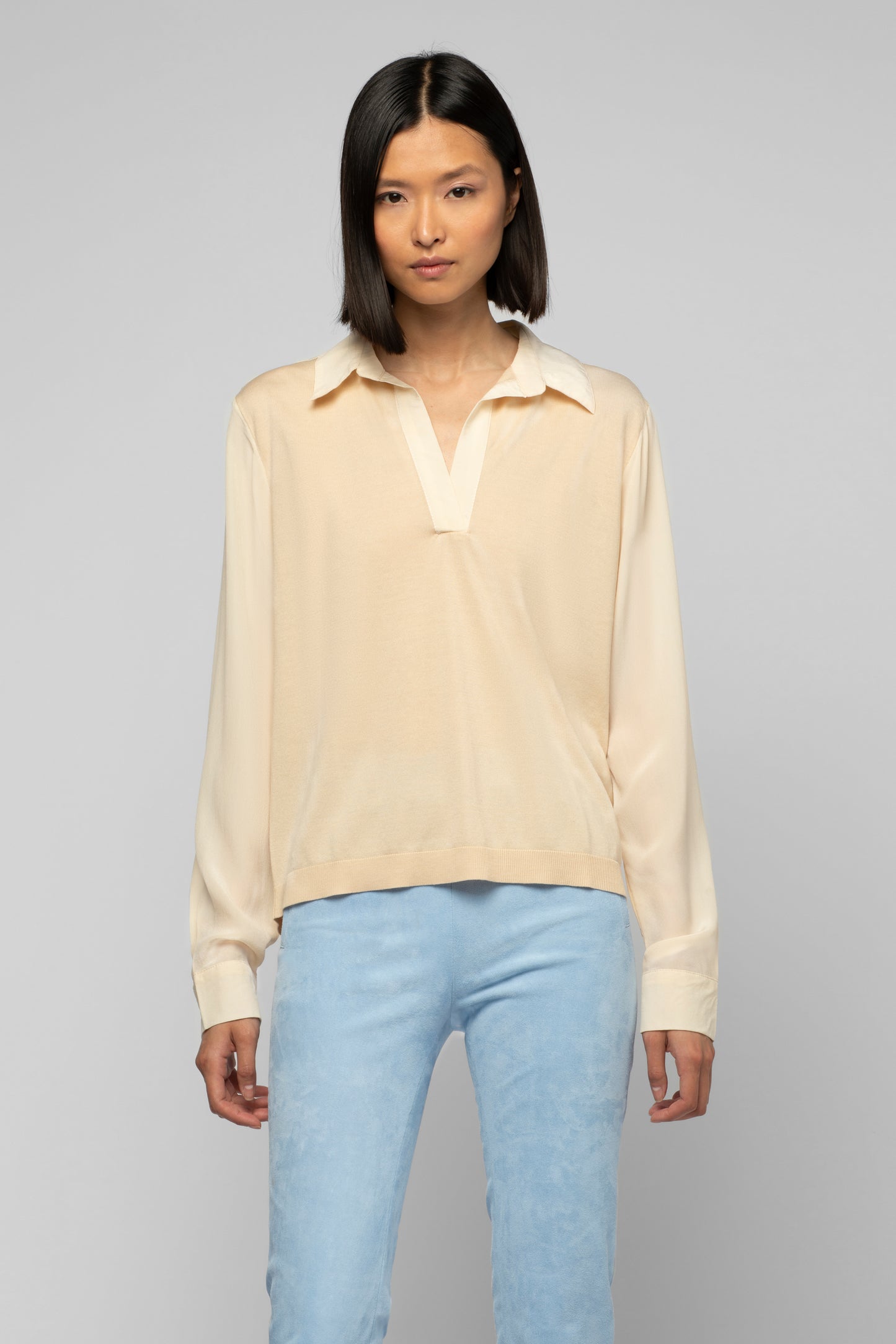 Pull Panny beige en laine et soie mode femme luxe