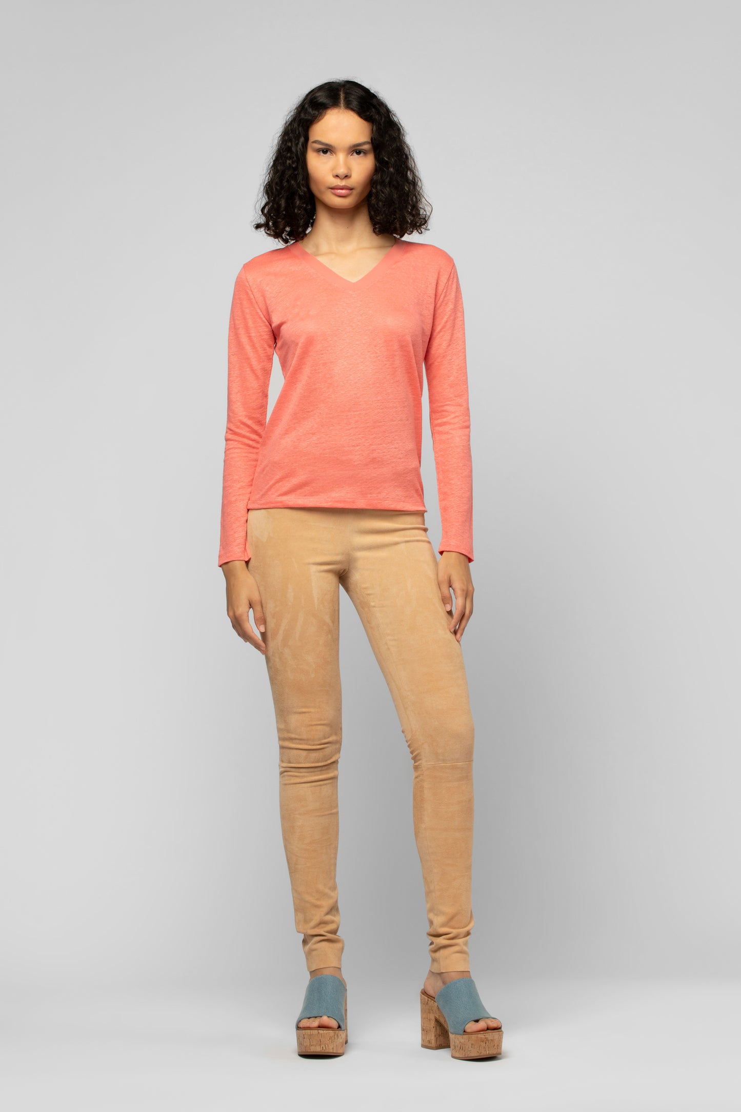 Perlegging En Daim camel en daim mode femme luxe