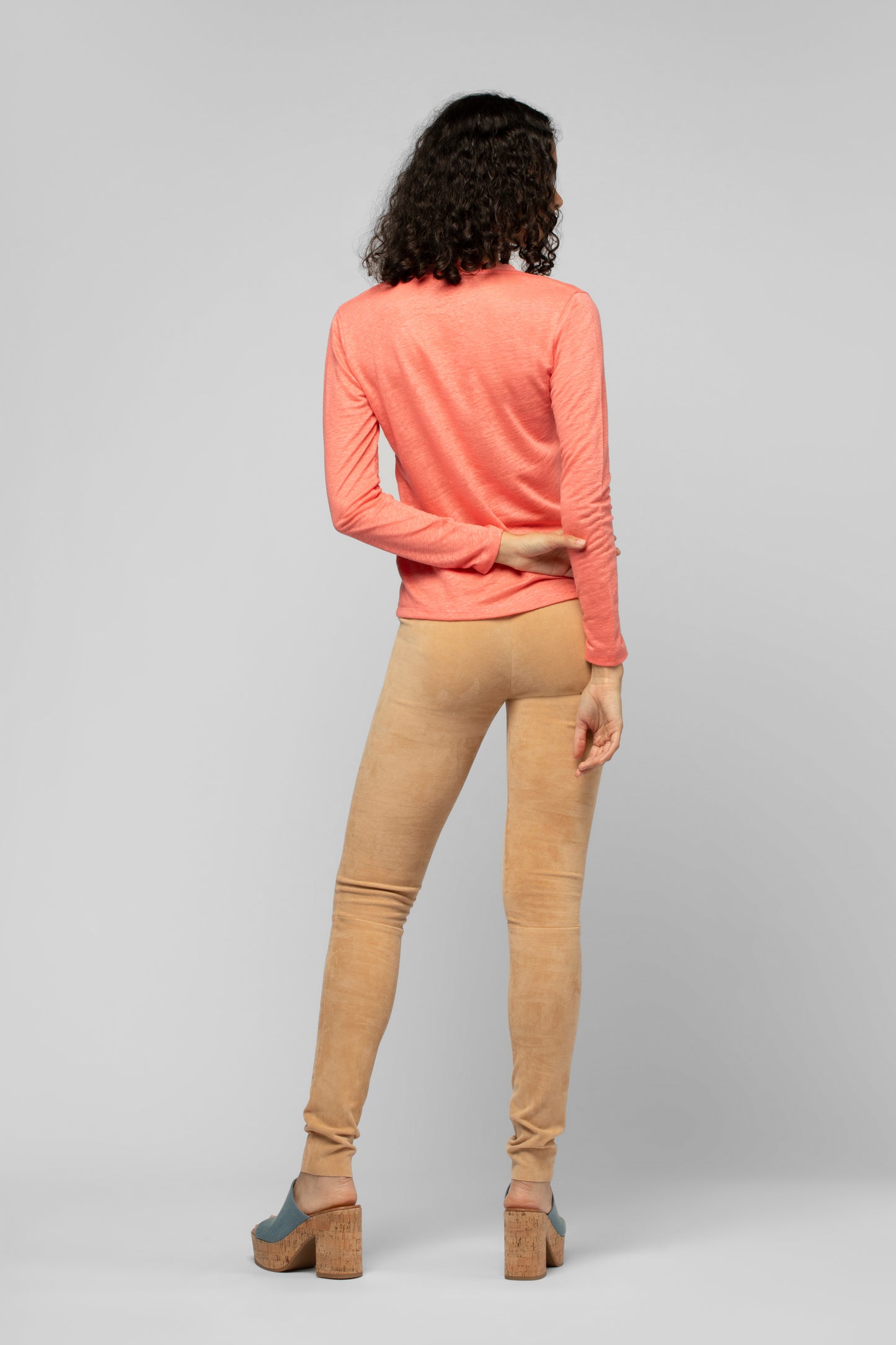 Perlegging En Daim camel en daim mode femme luxe