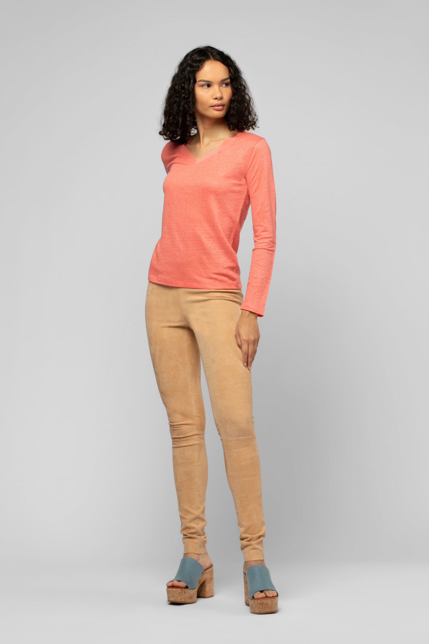 Perlegging En Daim camel en daim mode femme luxe