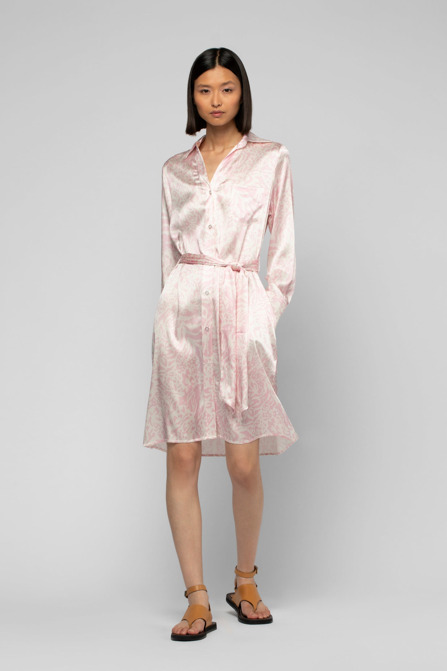 Robe Raesa léopard rose en soie mode femme luxe