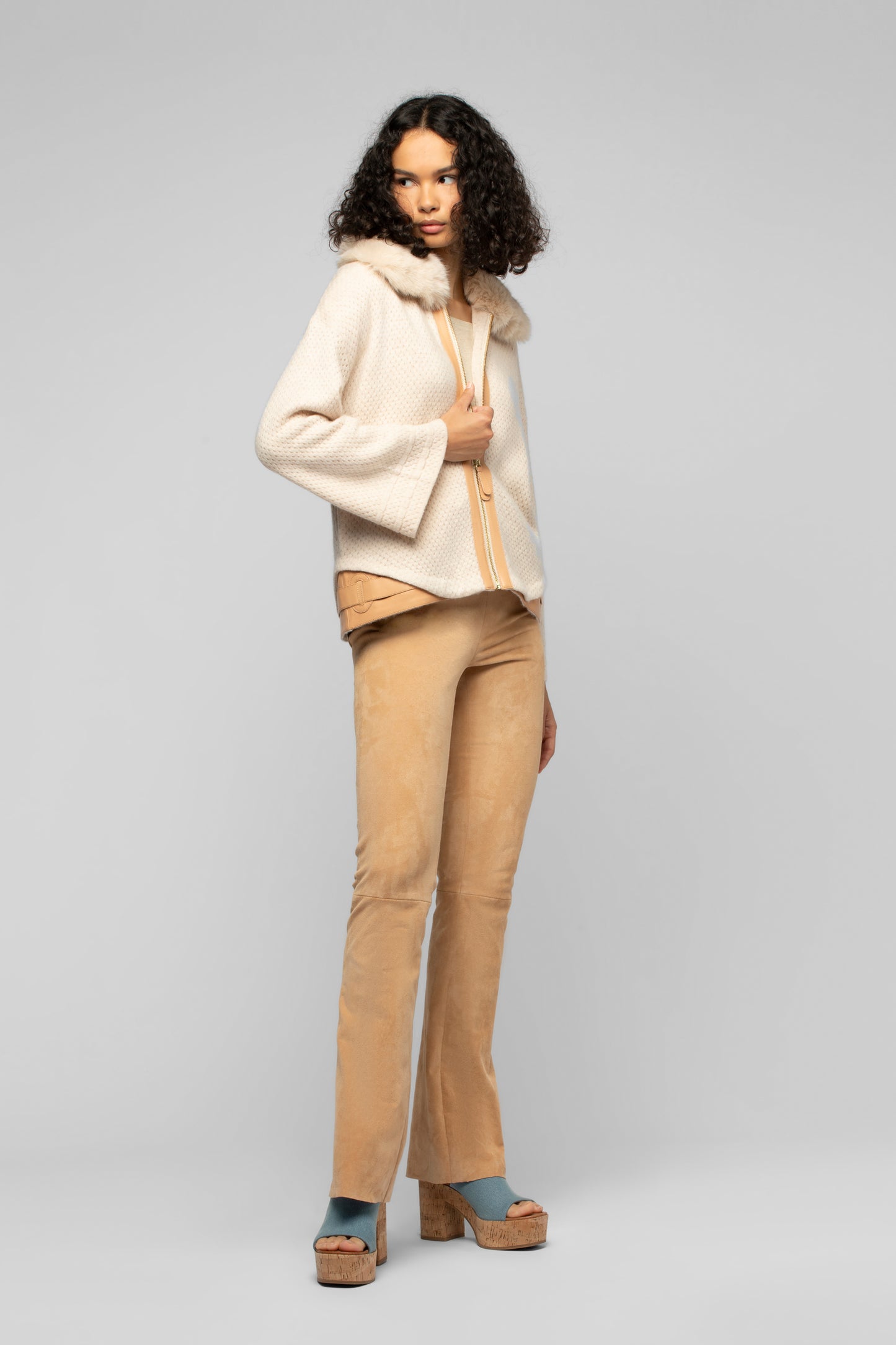 Veste Vaurora beige en laine et cachemire mode femme luxe