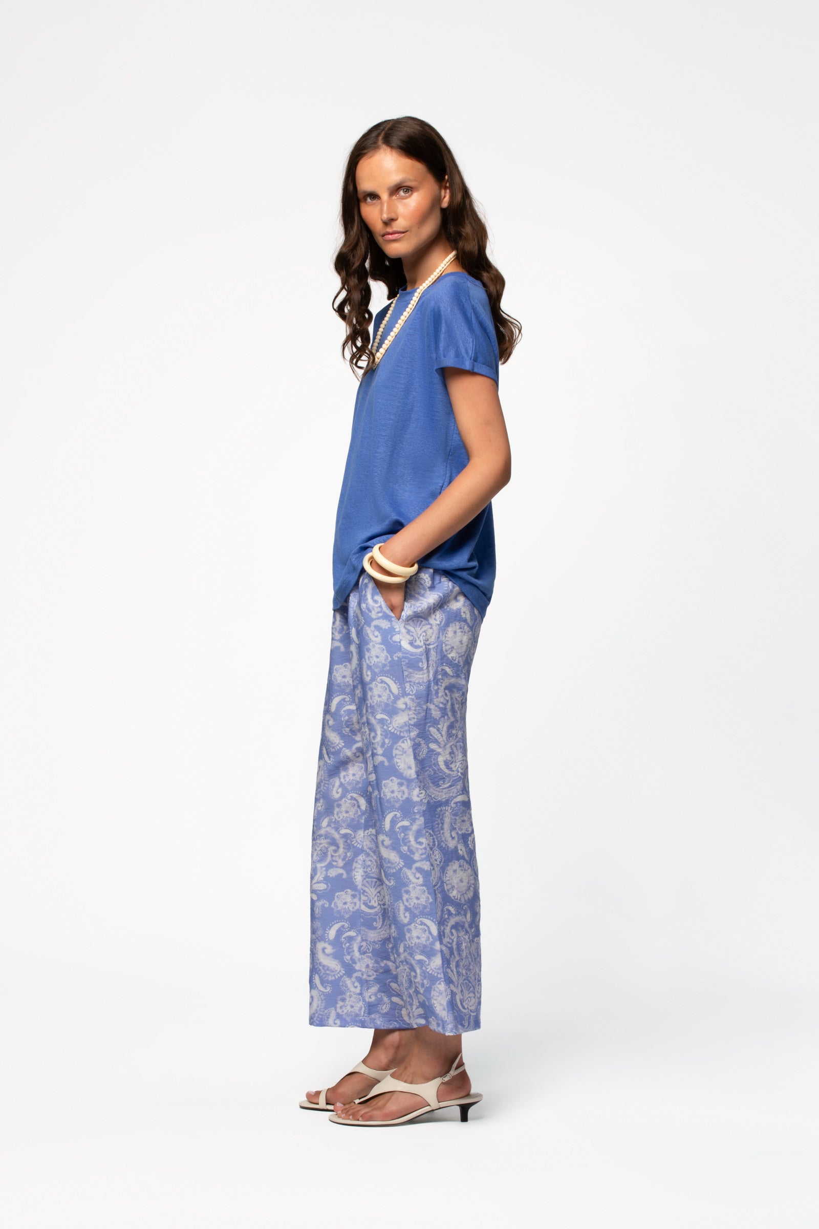 Pantalon bandana femme en viscose collection MAX&MOI mode luxe