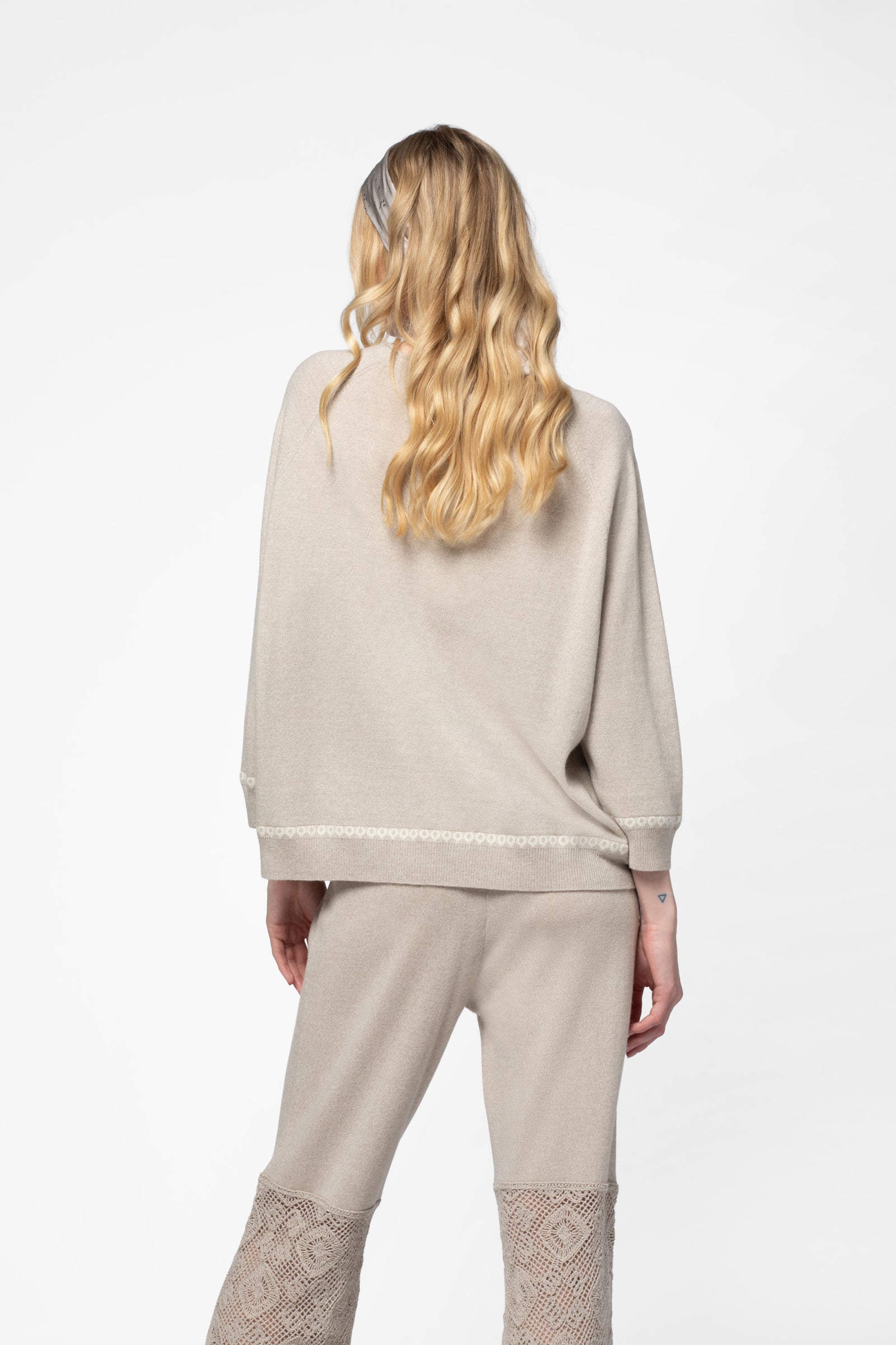Mélange wool and cashmere crochet-knit trousers – BRAZIL | Luxury