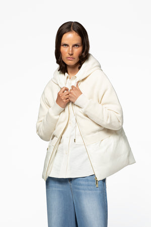 Doudoune cachemire femme mode luxe MAX&MOI blanc