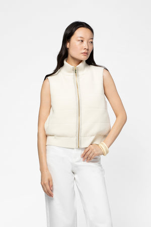 Doudoune cachemire femme mode luxe MAX&MOI blanc