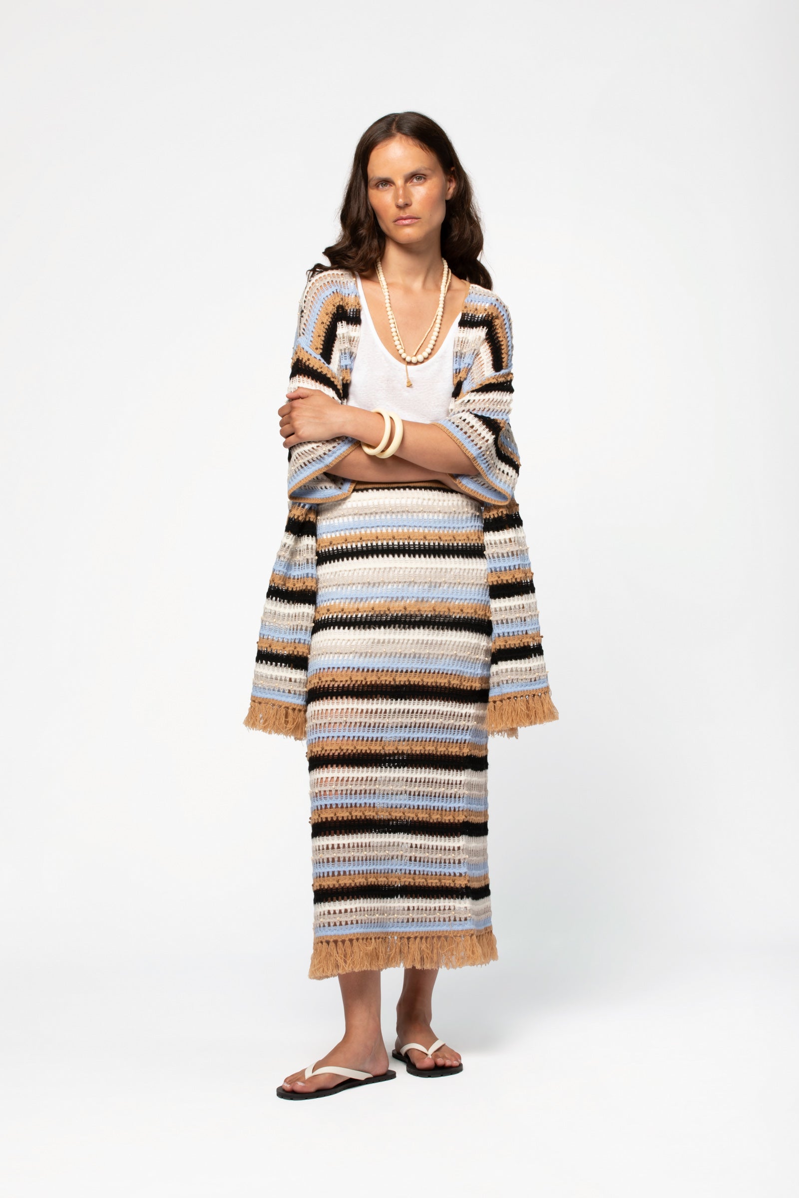 Gilet cachemire femme multicolore MAX&MOI silhouette contemporaine