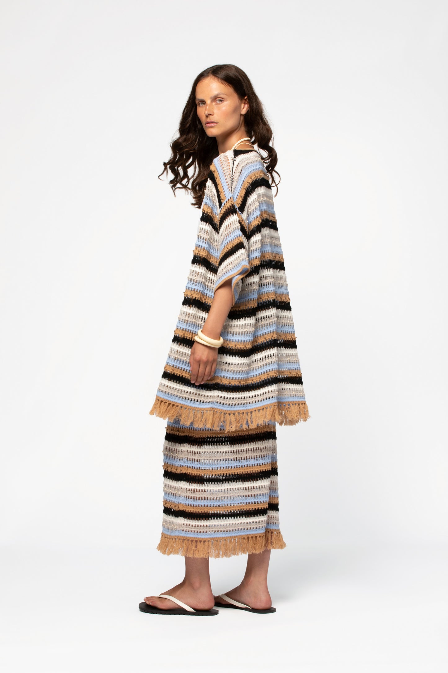 Gilet capuche laine et cachemire femme MAX&MOI luxe multicolore