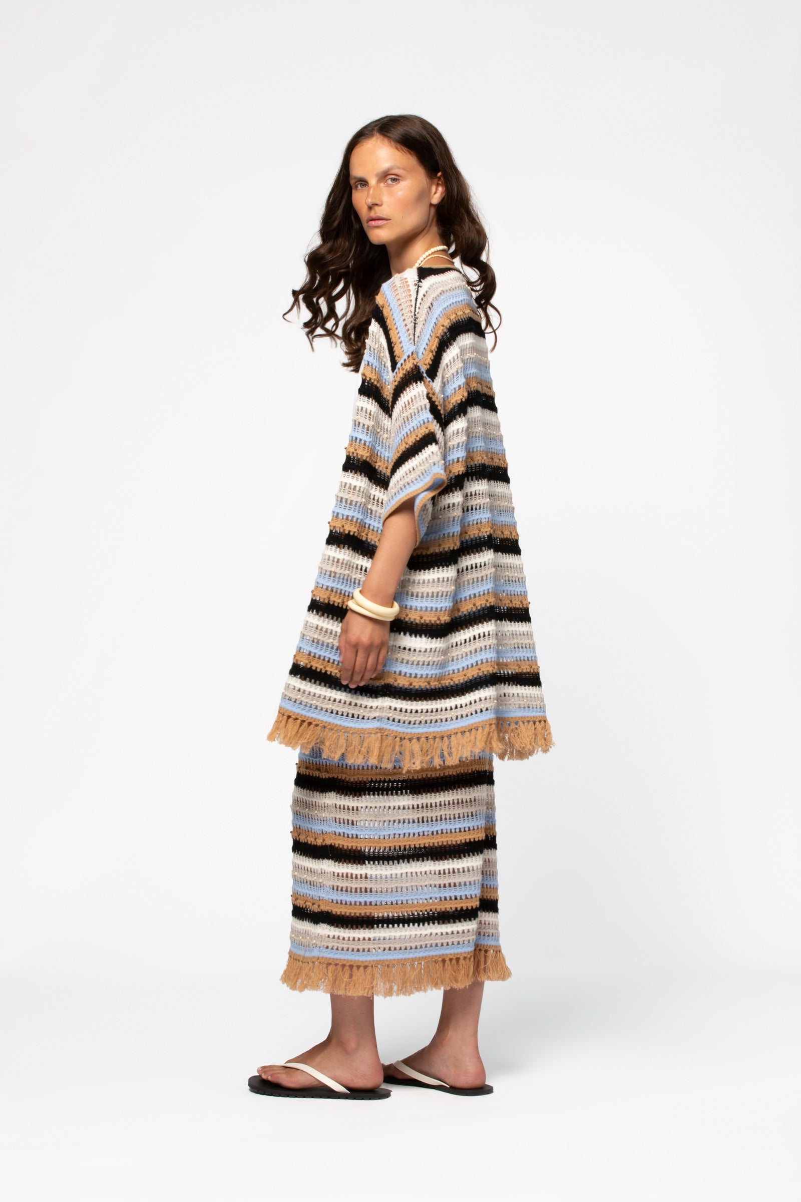 Gilet capuche laine et cachemire femme MAX&MOI luxe multicolore