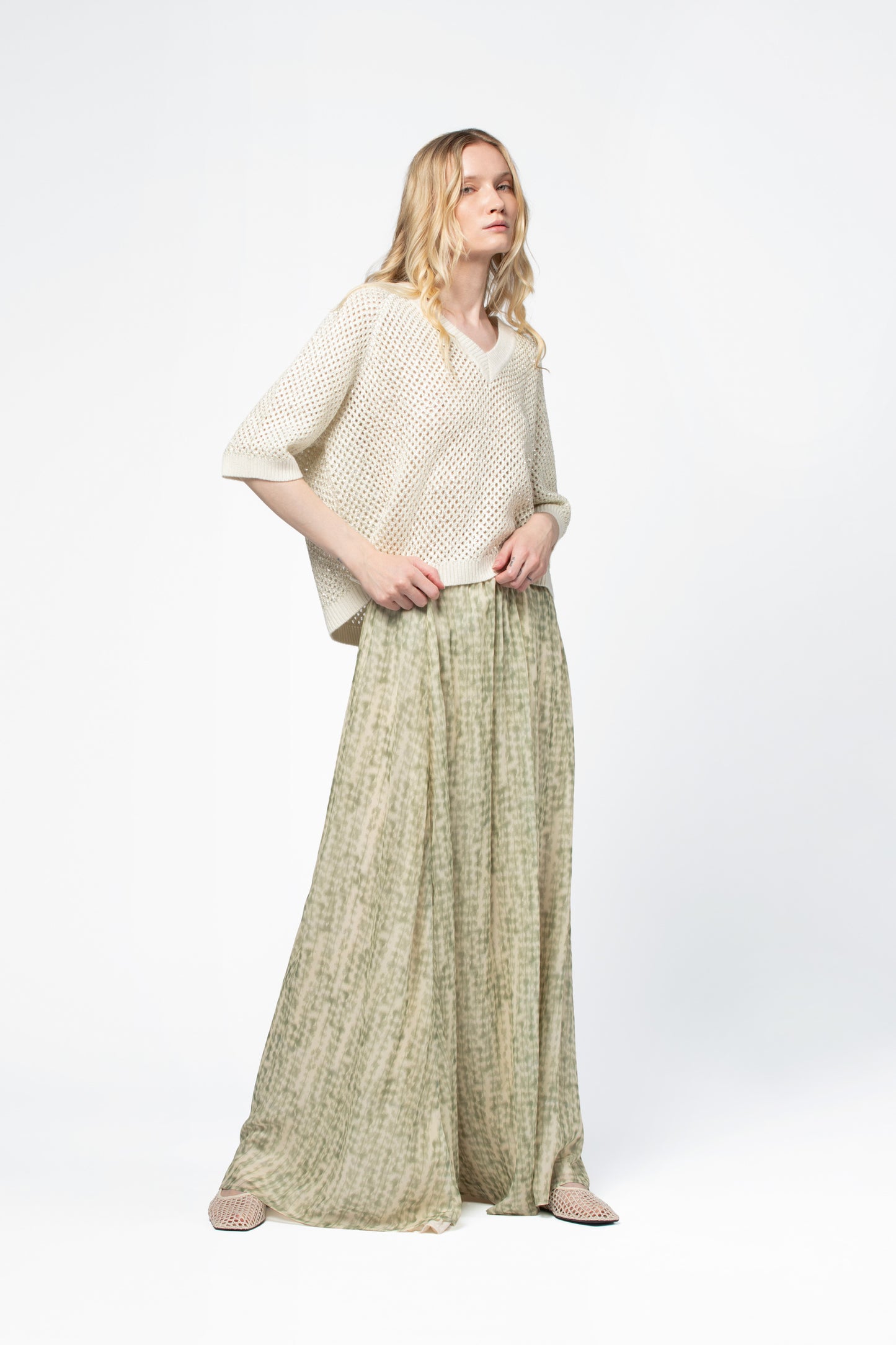 Jupe longue femme en viscose imprimé jungle coupe fluide et légère MAX&MOI