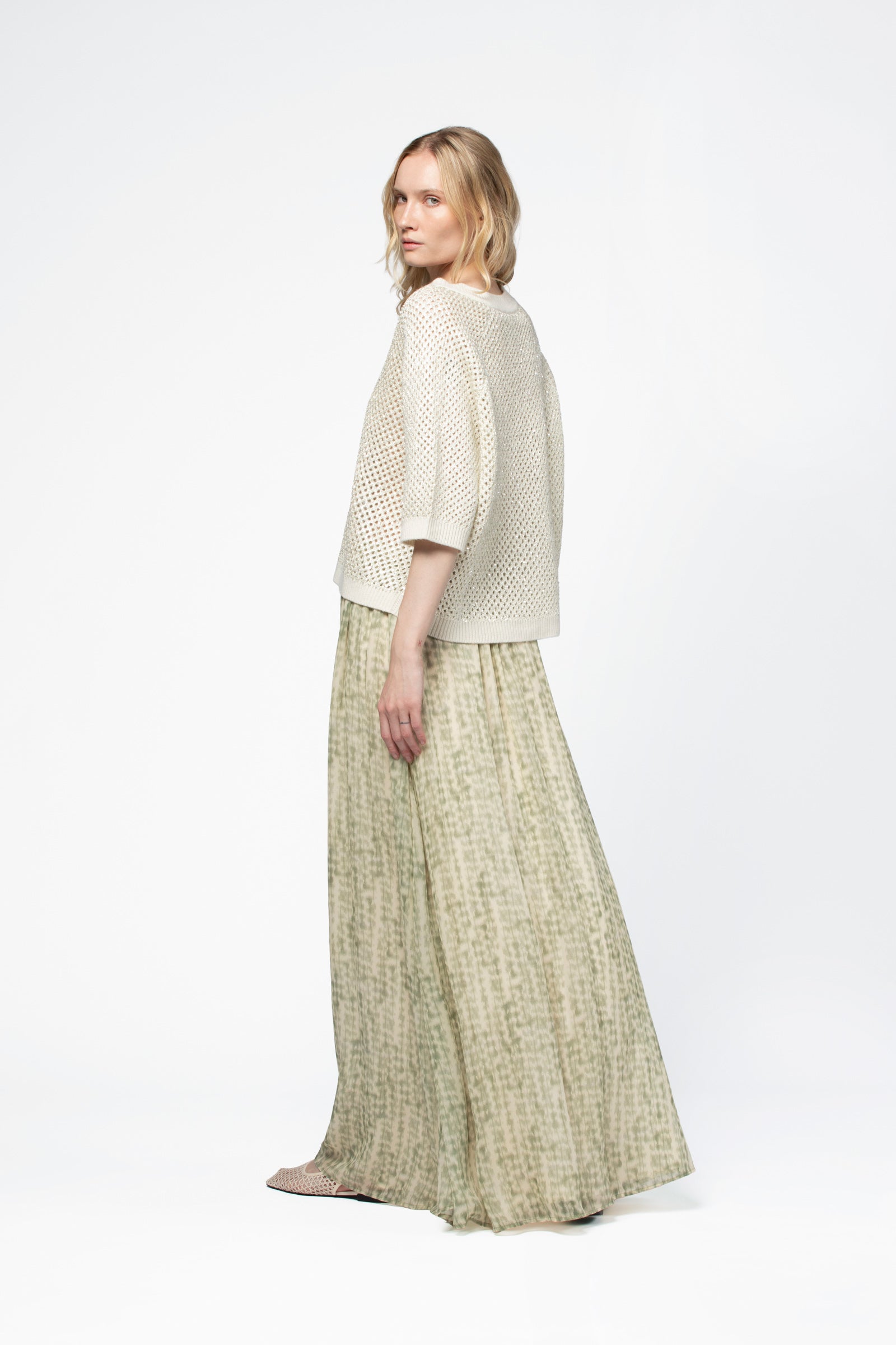 Jupe imprimé jungle vert collection été MAX&MOI vêtement femme luxe