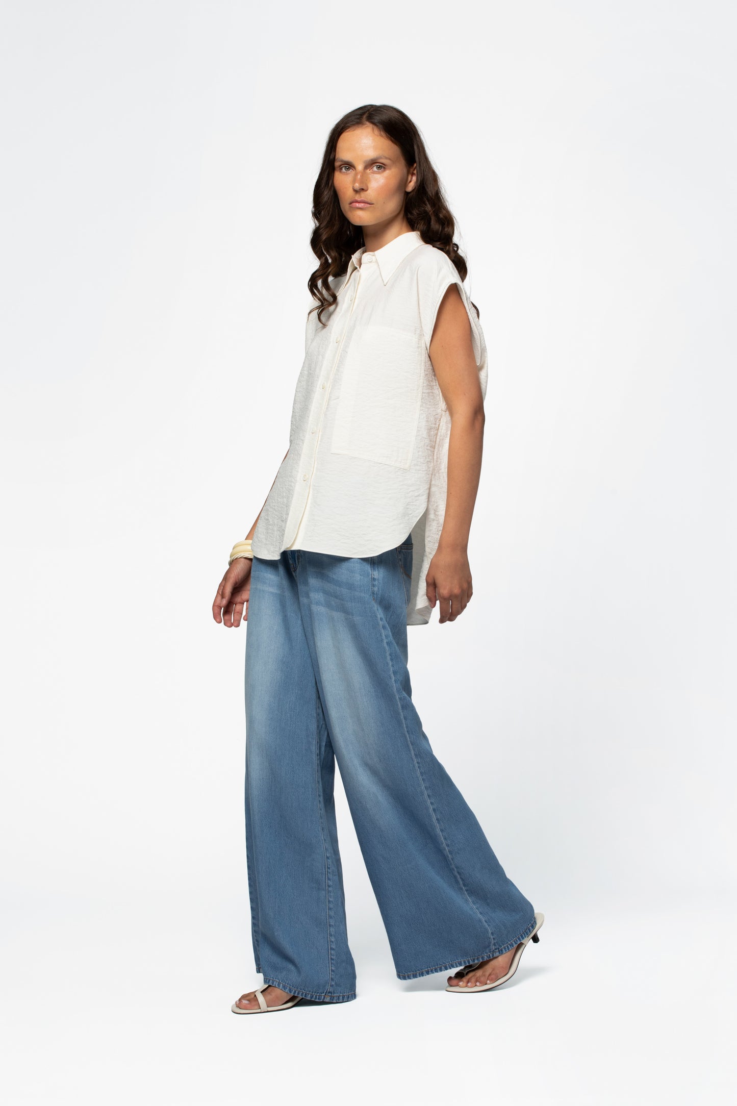 Chemisier soie femme MAX&MOI fluide et féminin blanc