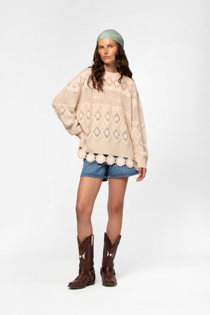 Pull cachemire femme luxe MAX&MOI beige