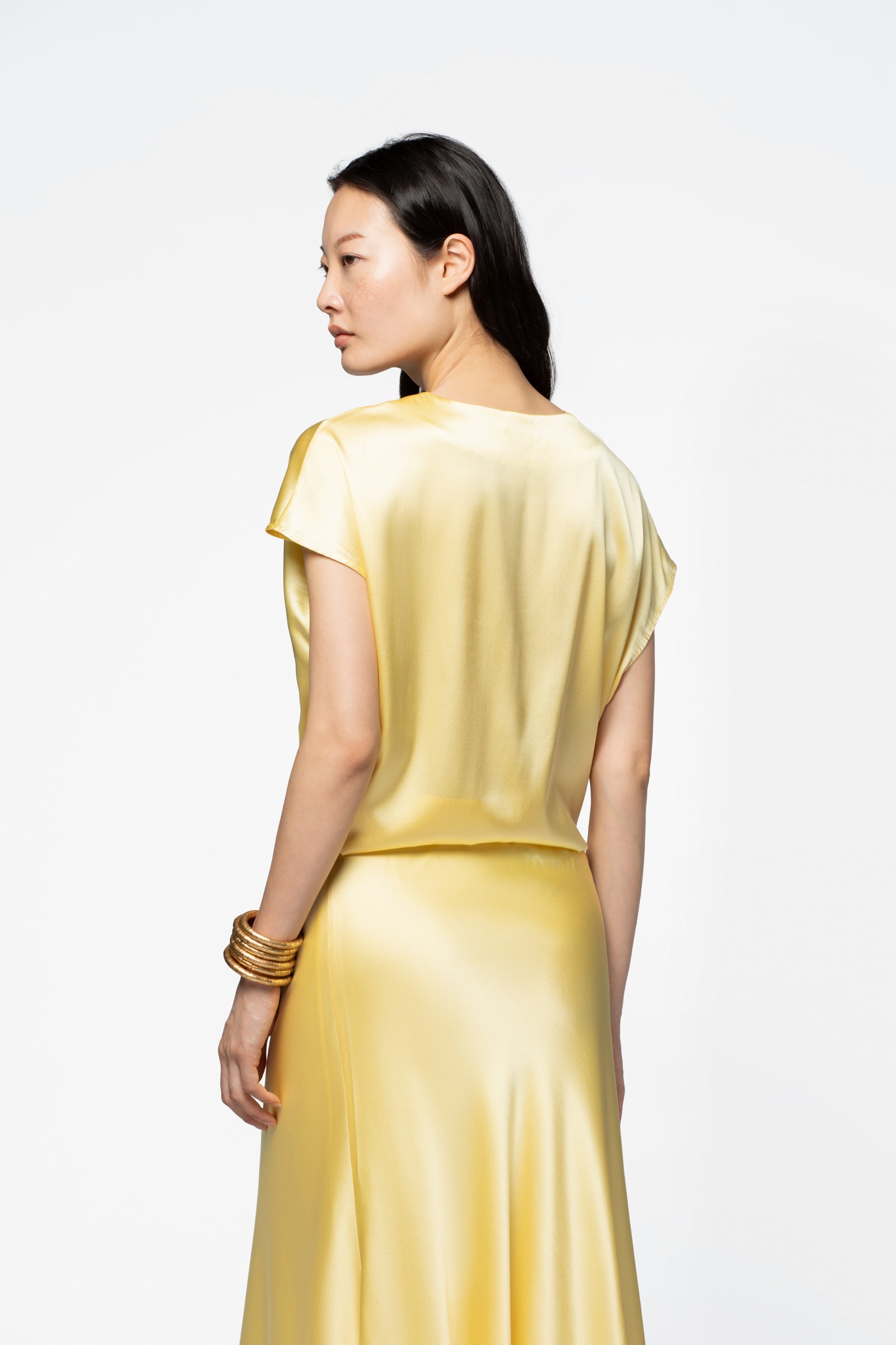 Blouse soie coupe fluide sun collection été MAX&MOI mode femme luxe