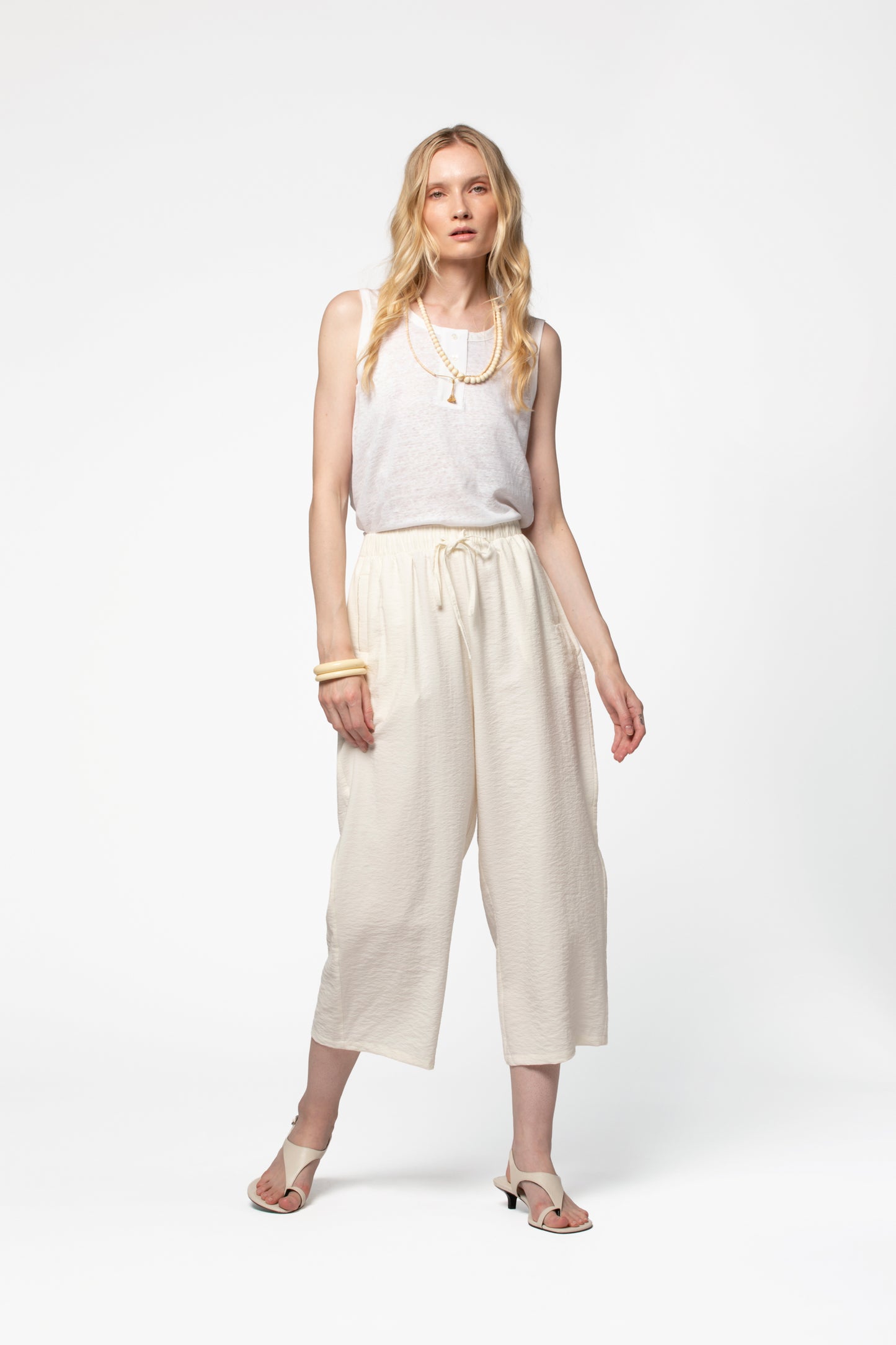Top lin léger MAX&MOI mode femme luxe blanc