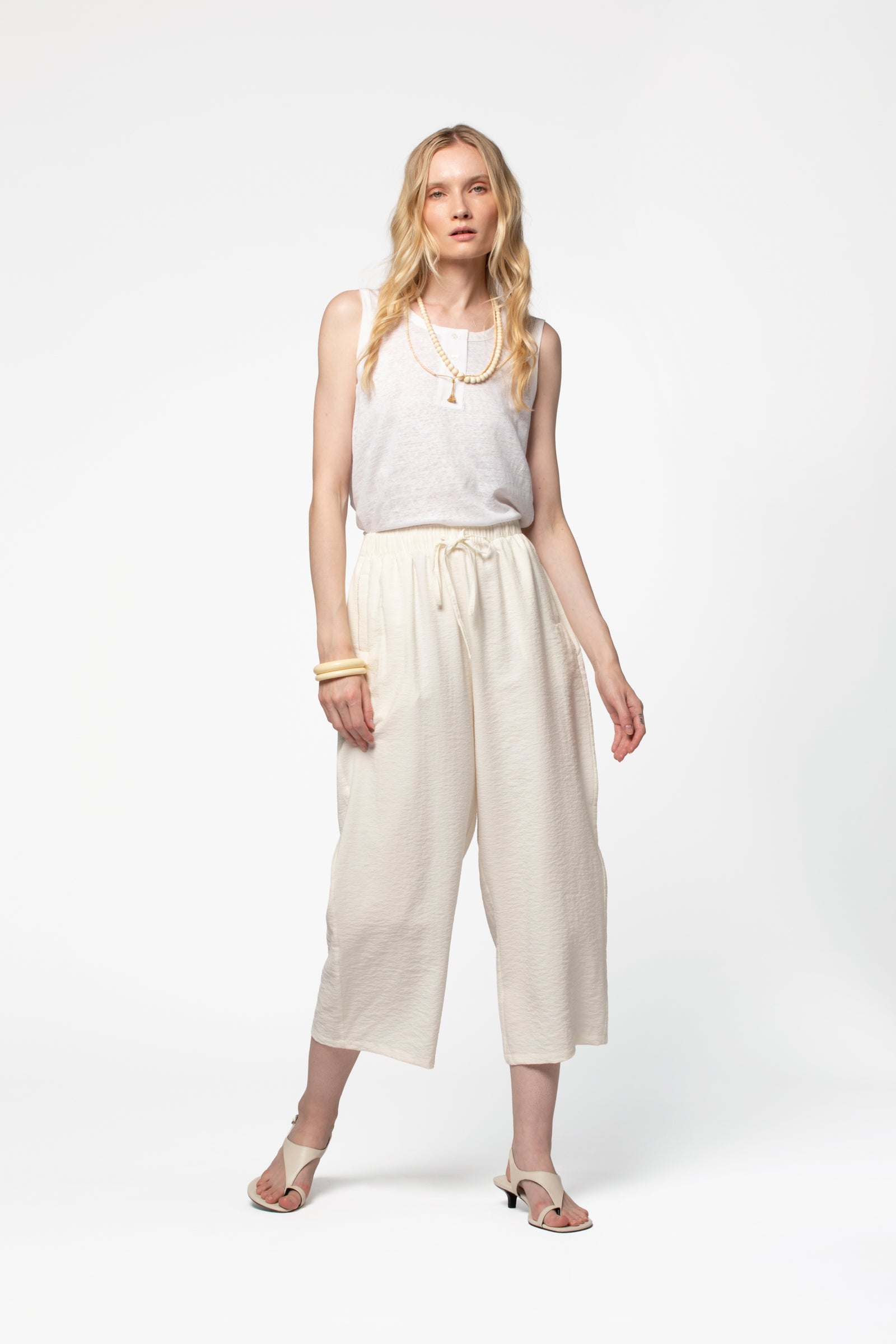 Top lin léger MAX&MOI mode femme luxe blanc