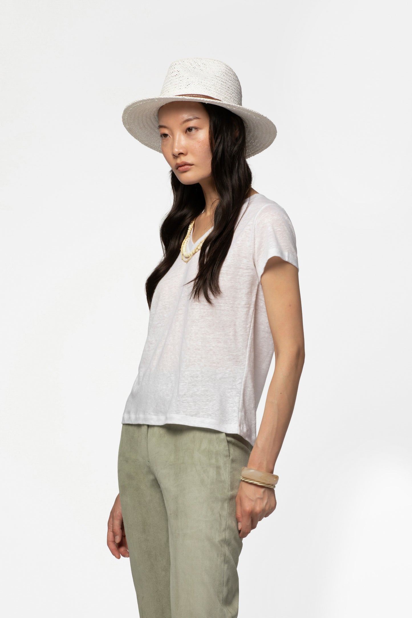 Top lin léger MAX&MOI mode femme luxe blanc