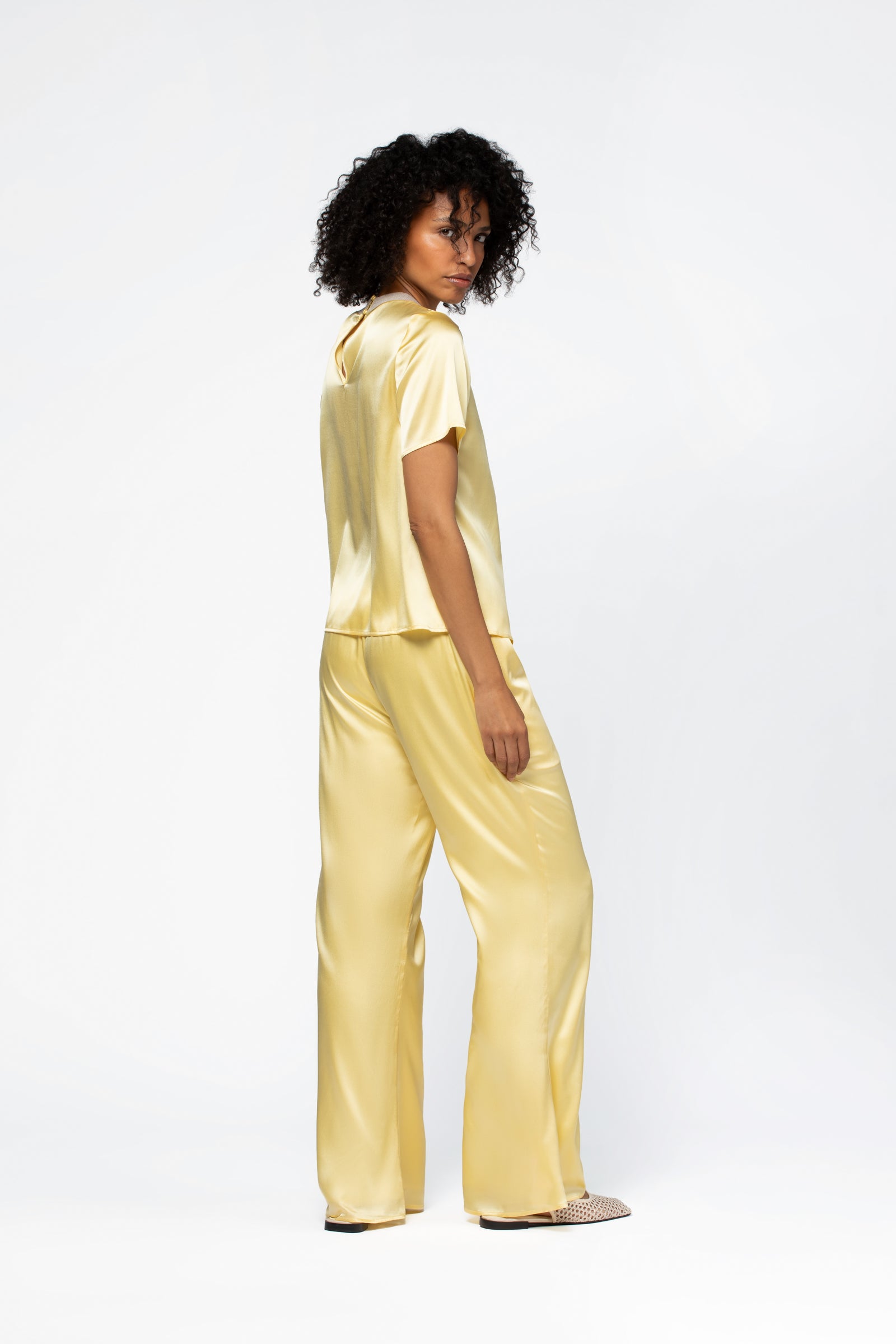 T-shirt soie et maille luxe sun MAX&MOI avec col rond